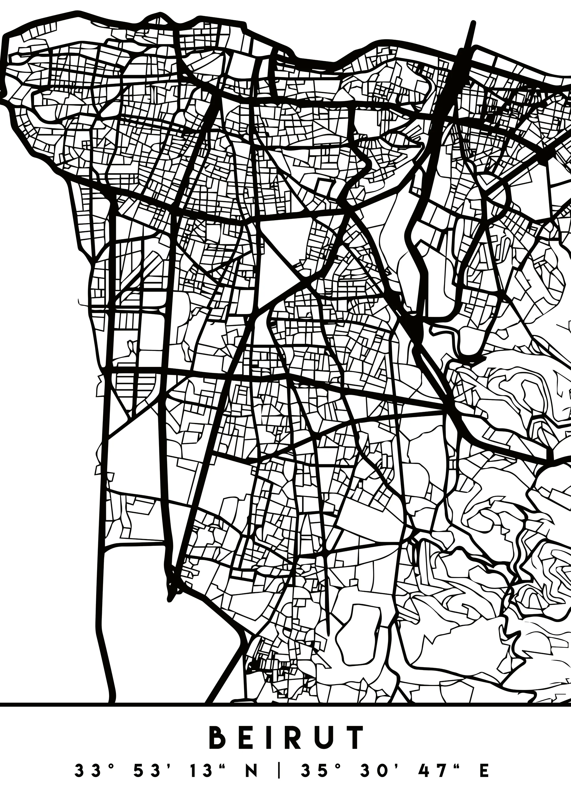 Emiliano Deificus - Beirut Urban Grid Poster 0