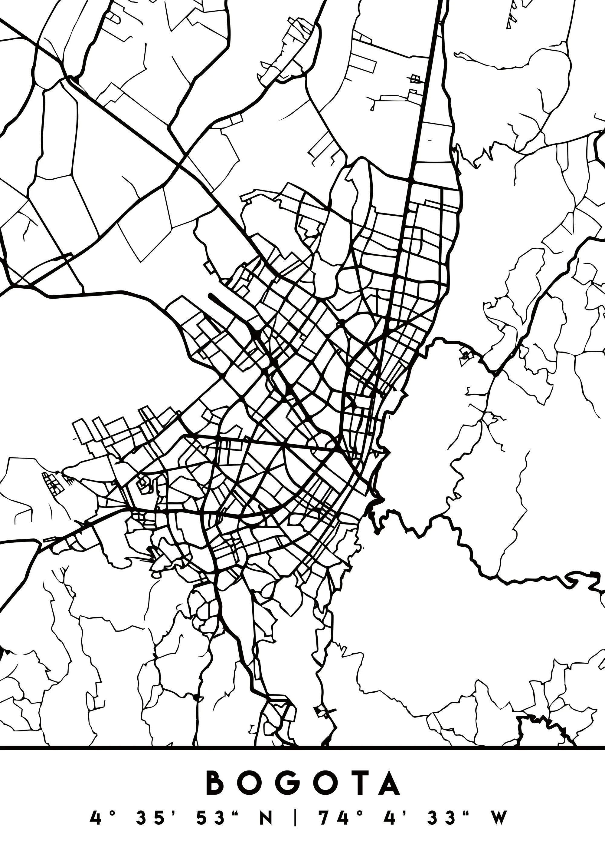Emiliano Deificus - Bogota City Map Poster 0