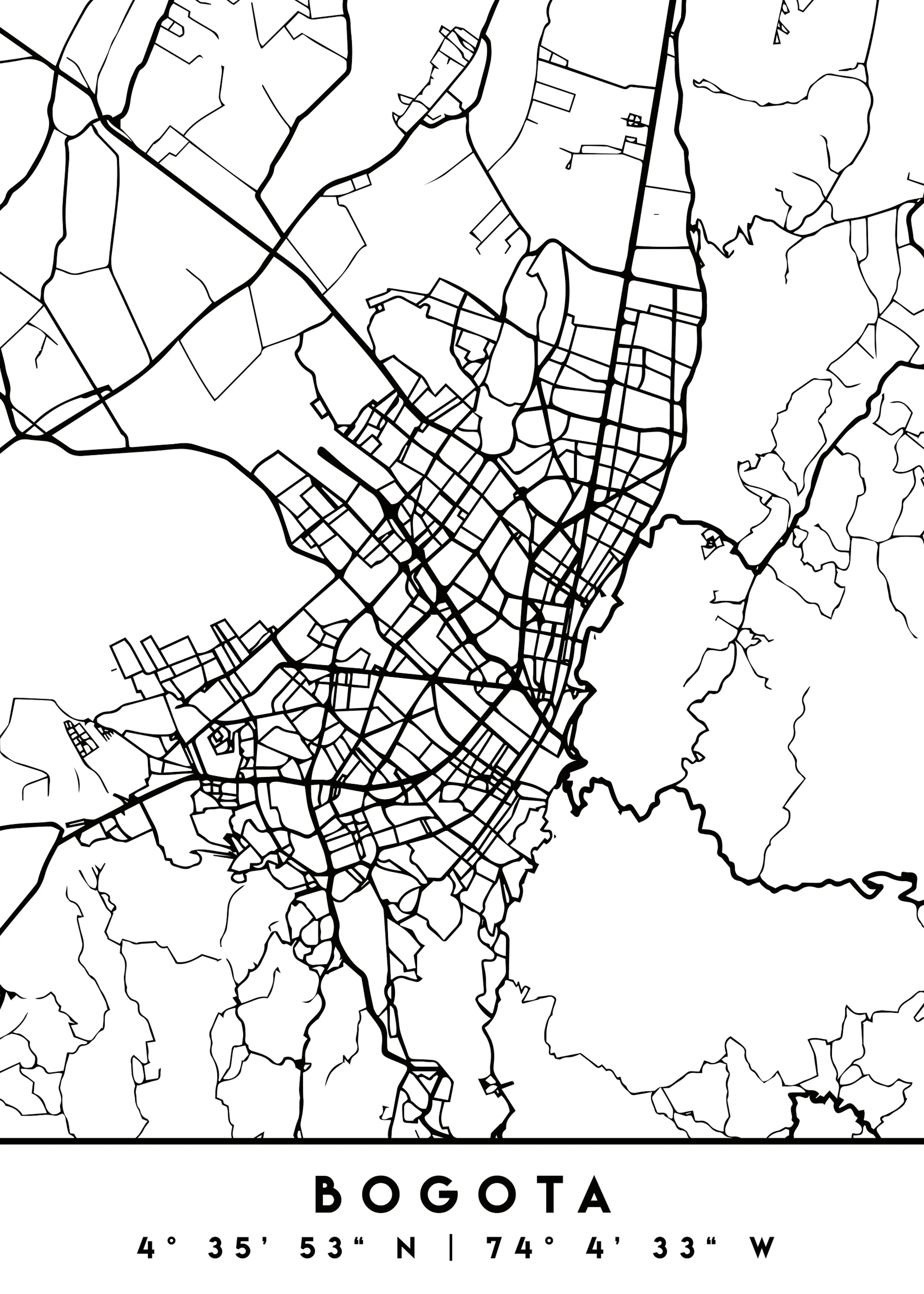 Emiliano Deificus - Bogota City Map Poster 0