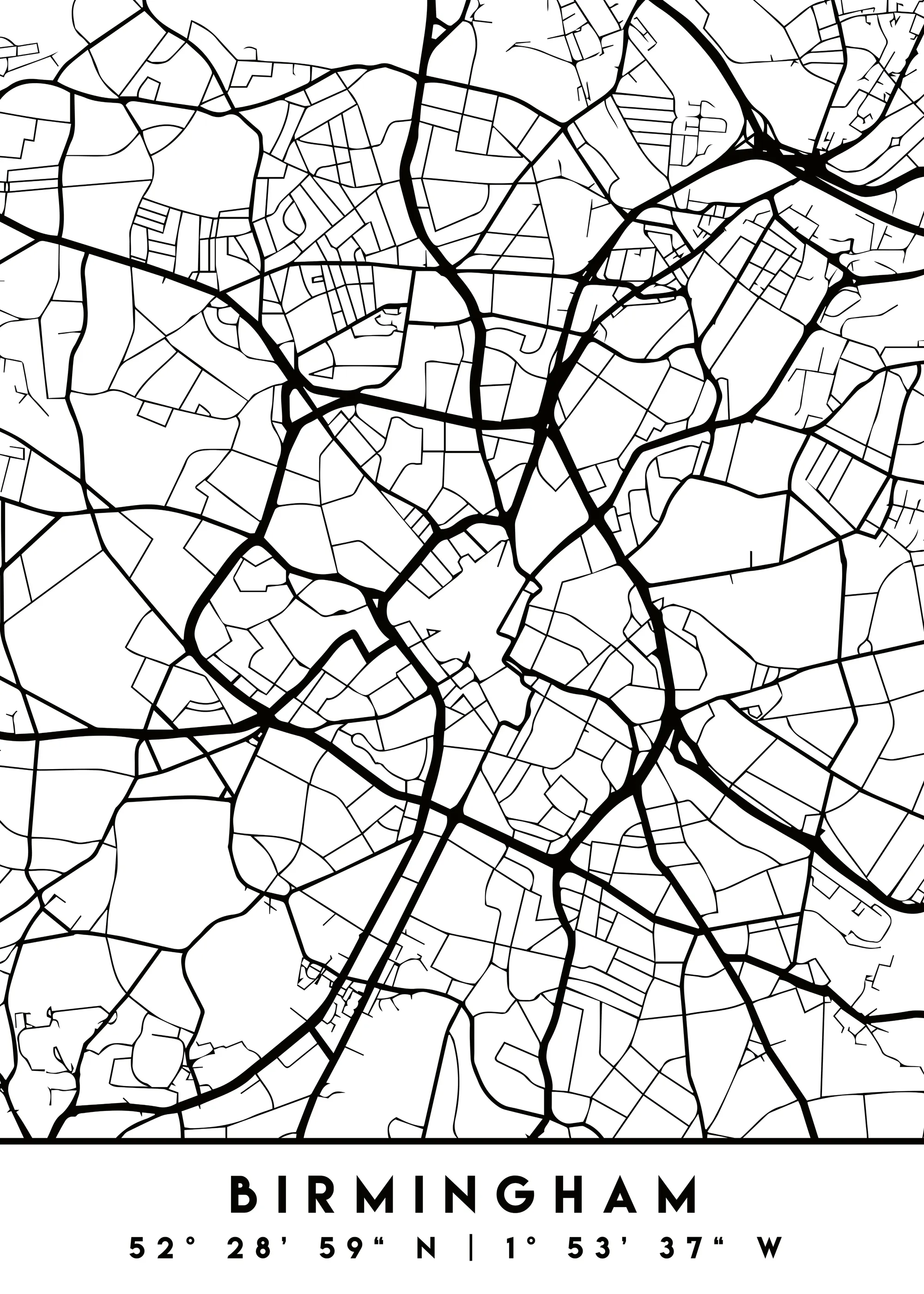Emiliano Deificus - Birmingham City Map Poster 0