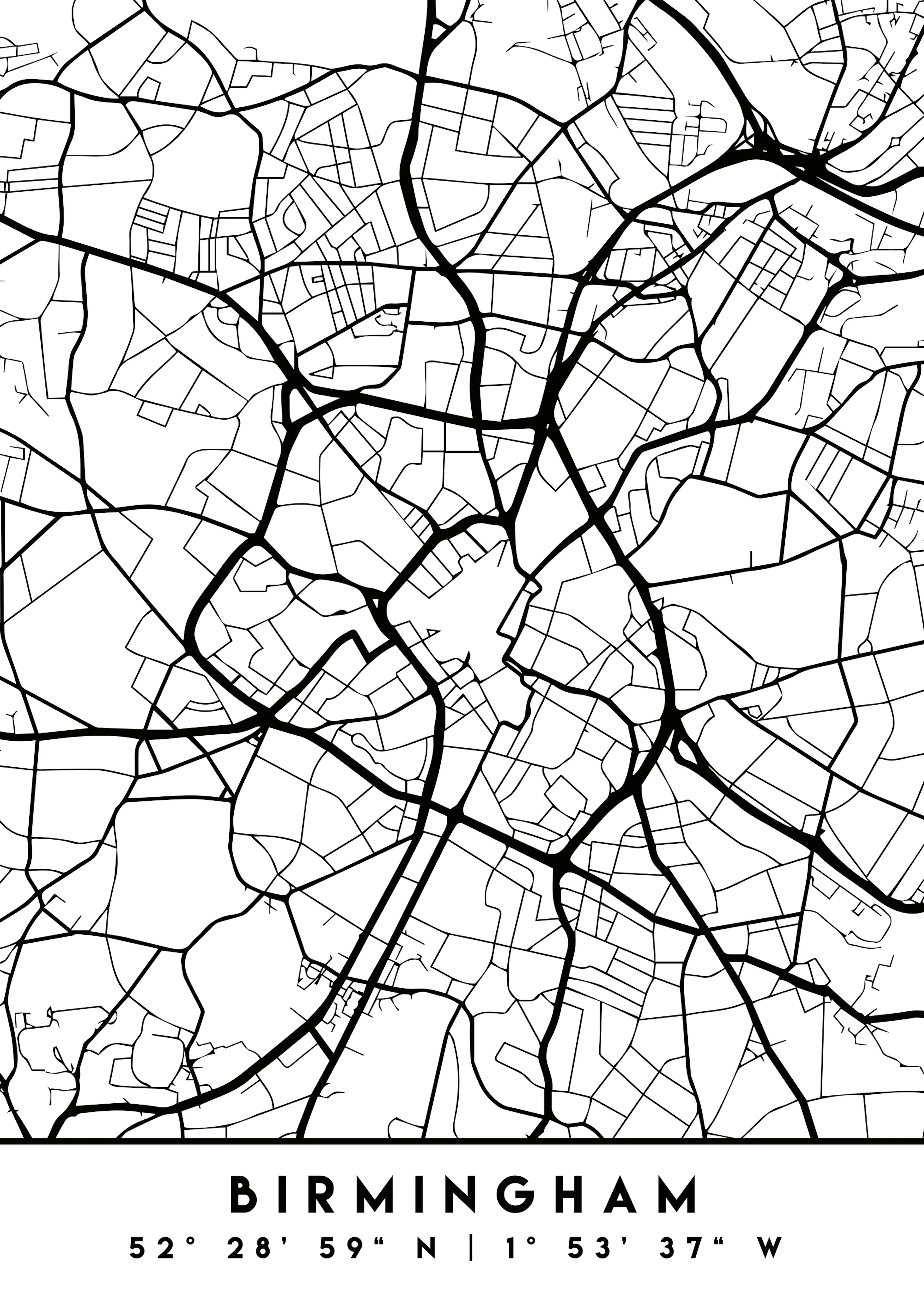 Emiliano Deificus - Birmingham City Map Poster 0