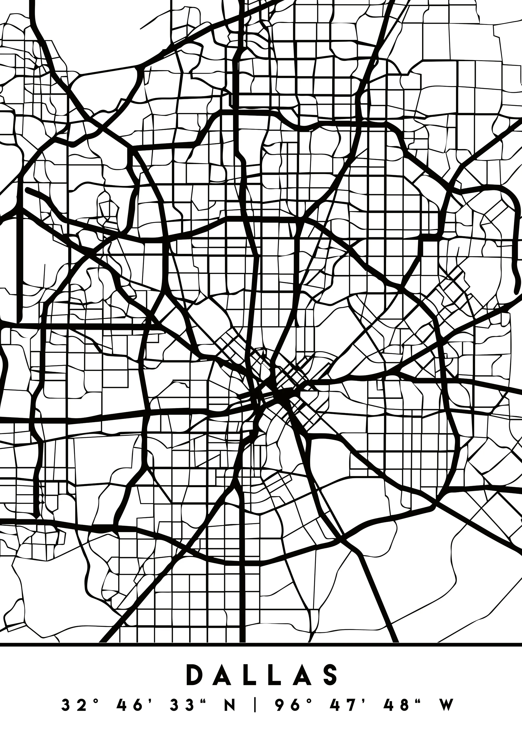 Emiliano Deificus - Dallas City Grid Poster 0