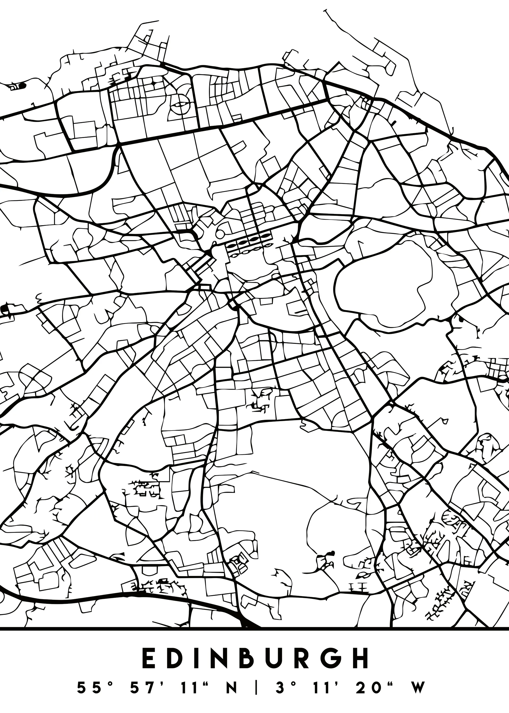 Emiliano Deificus - Edinburgh City Map Poster 0