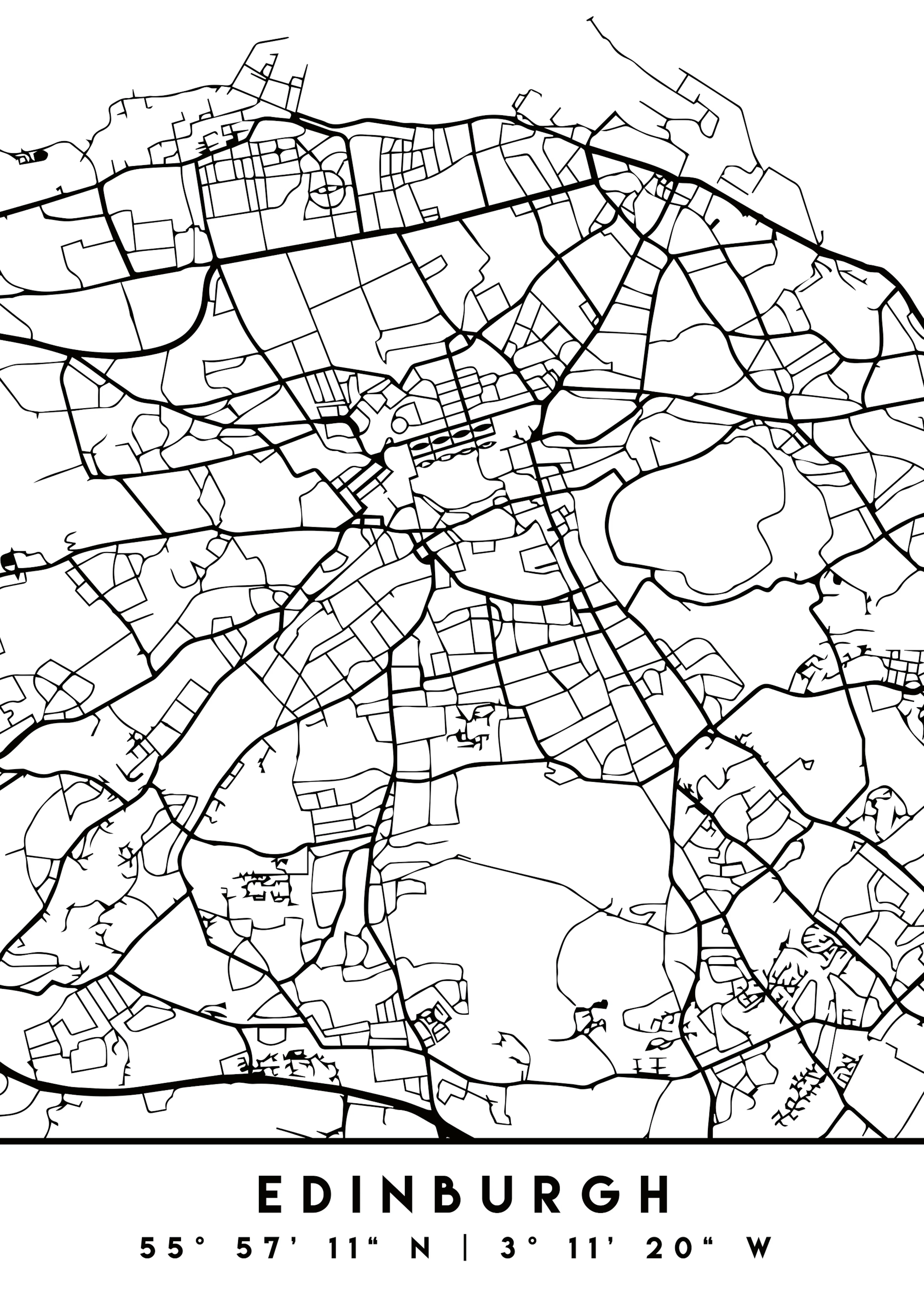 Emiliano Deificus - Edinburgh City Map Poster 0
