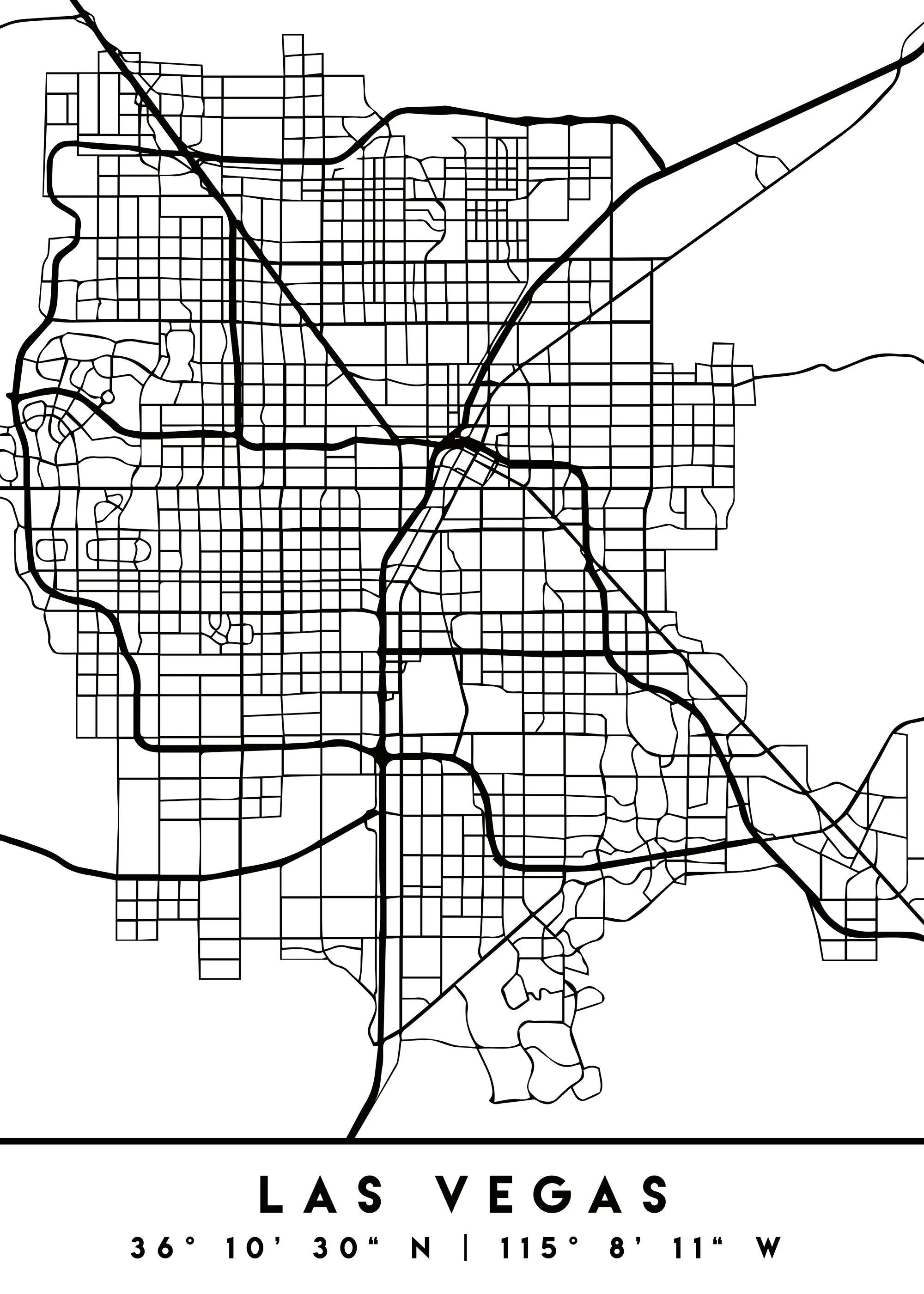 Emiliano Deificus - Las Vegas City Map Poster 0