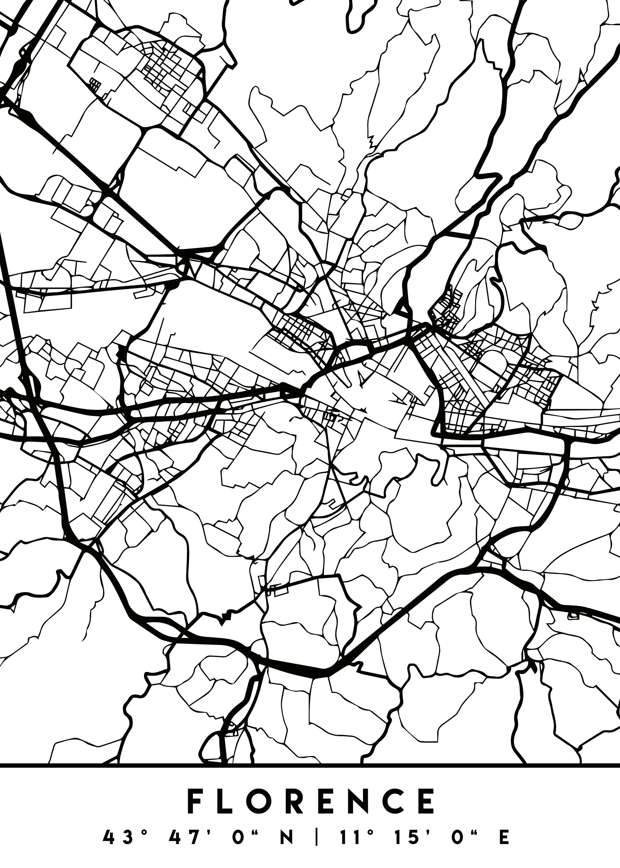 Emiliano Deificus - Florence City Map Poster 0