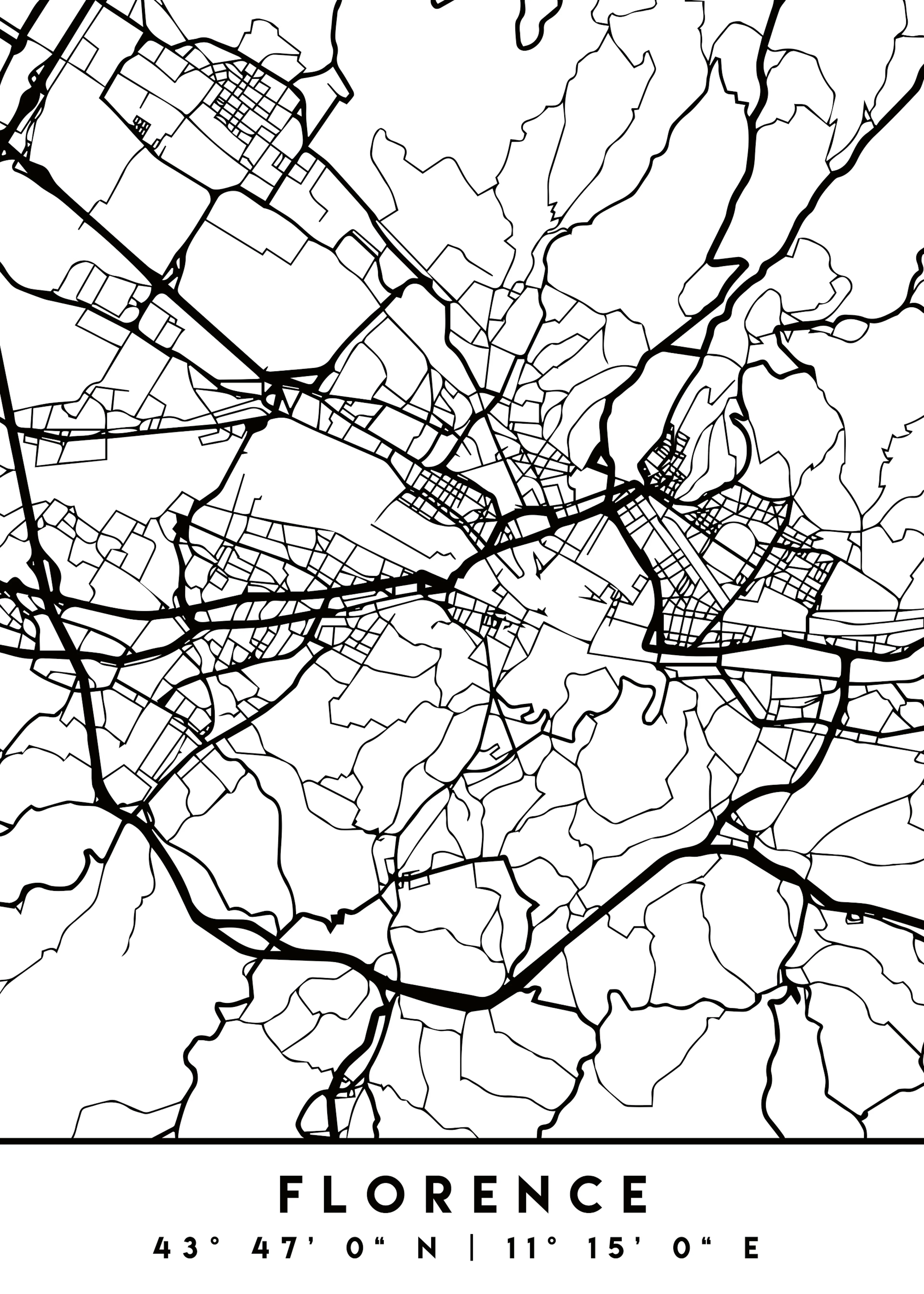 Emiliano Deificus - Florence City Map Poster 0