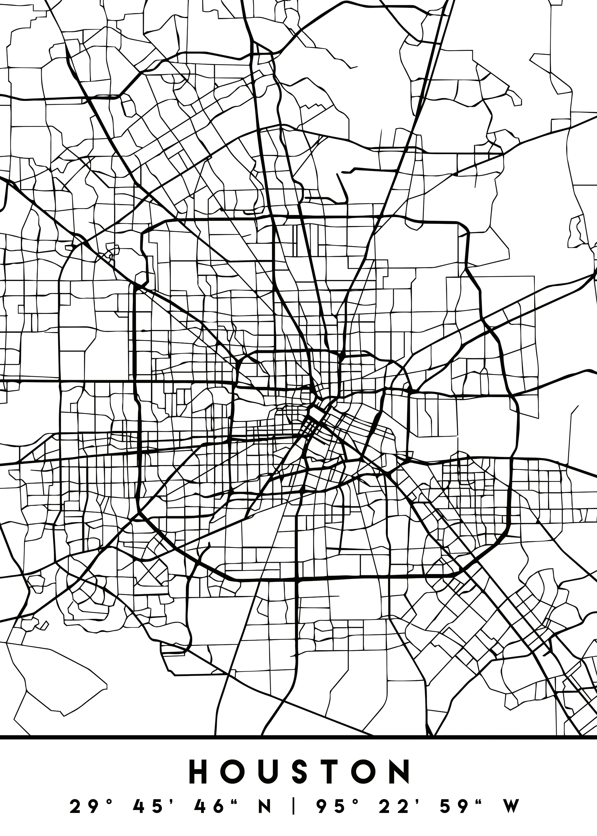 Emiliano Deificus - Houston City Map Poster 0
