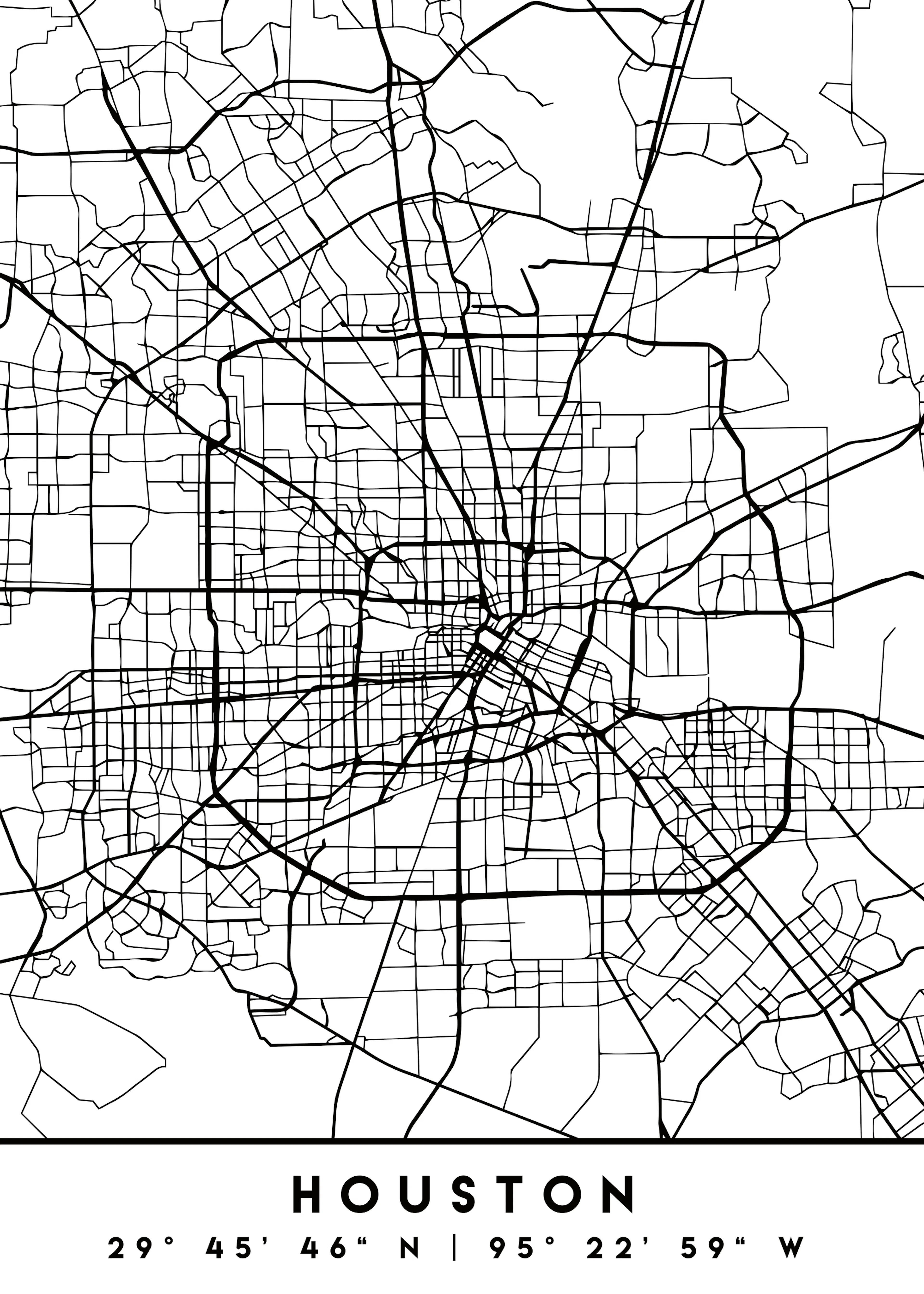 Emiliano Deificus - Houston City Map Poster 0