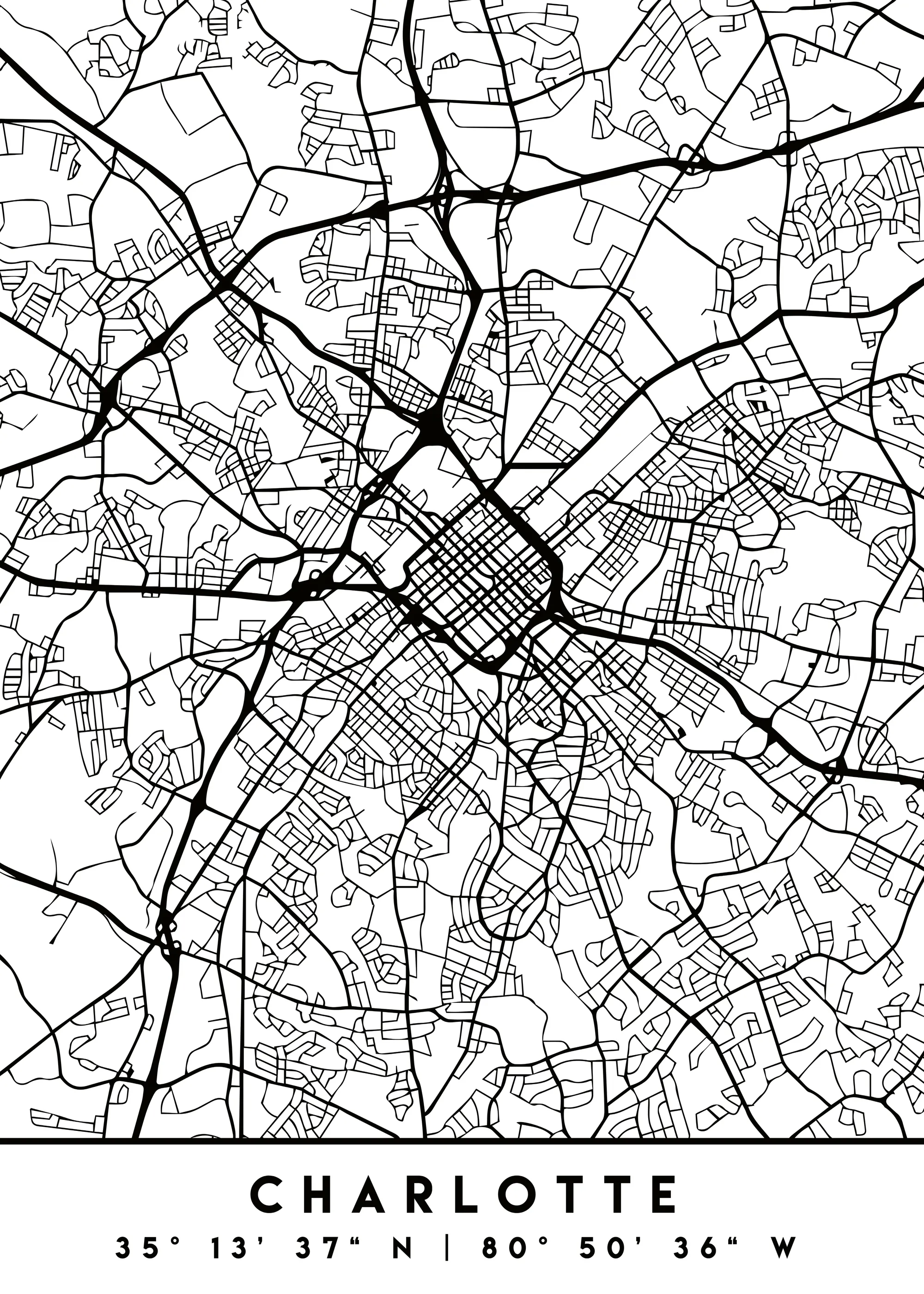 Emiliano Deificus - Charlotte City Map Poster 0