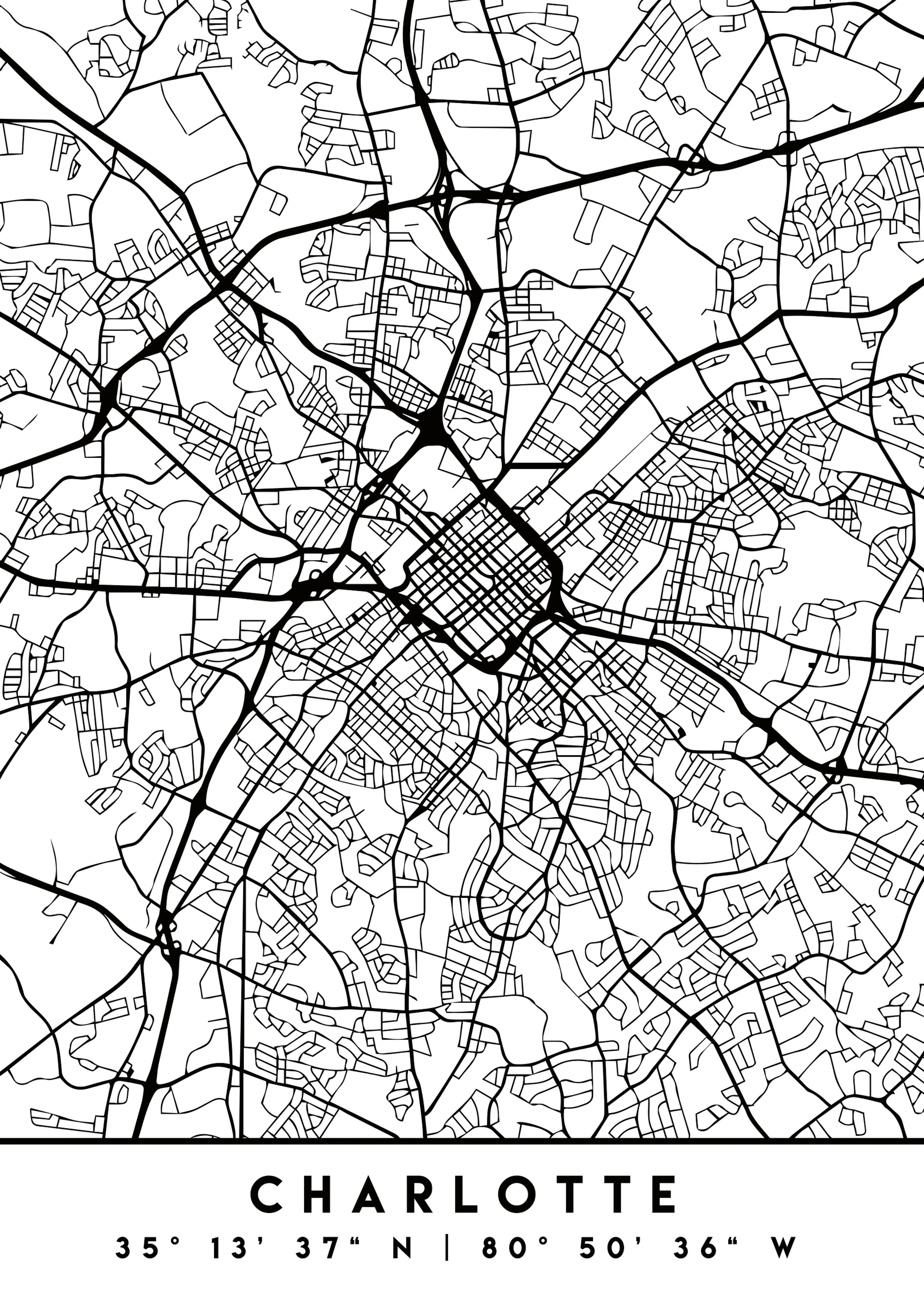 Emiliano Deificus - Charlotte City Map Poster 0
