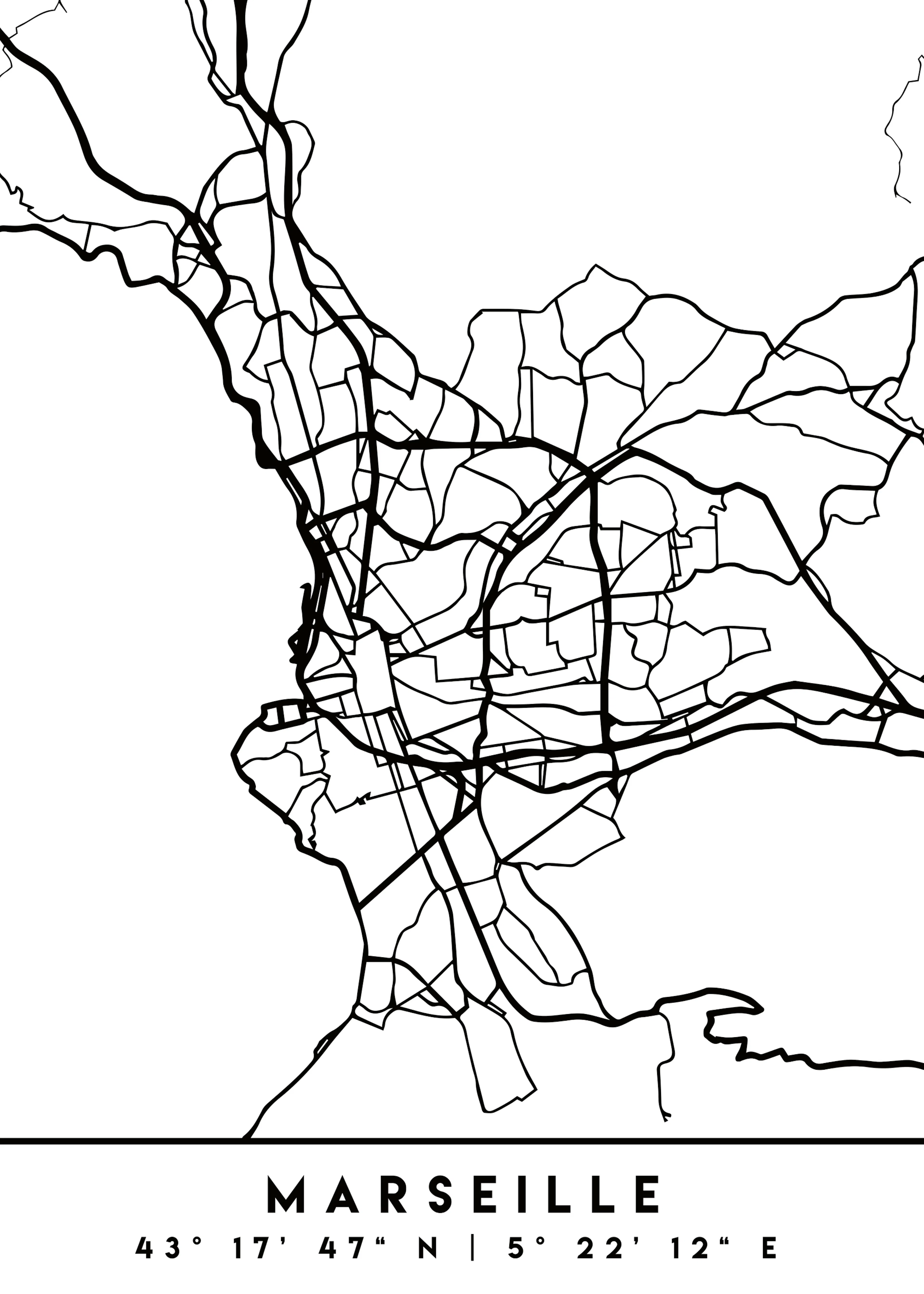 Emiliano Deificus - Marseille City Map Poster 0