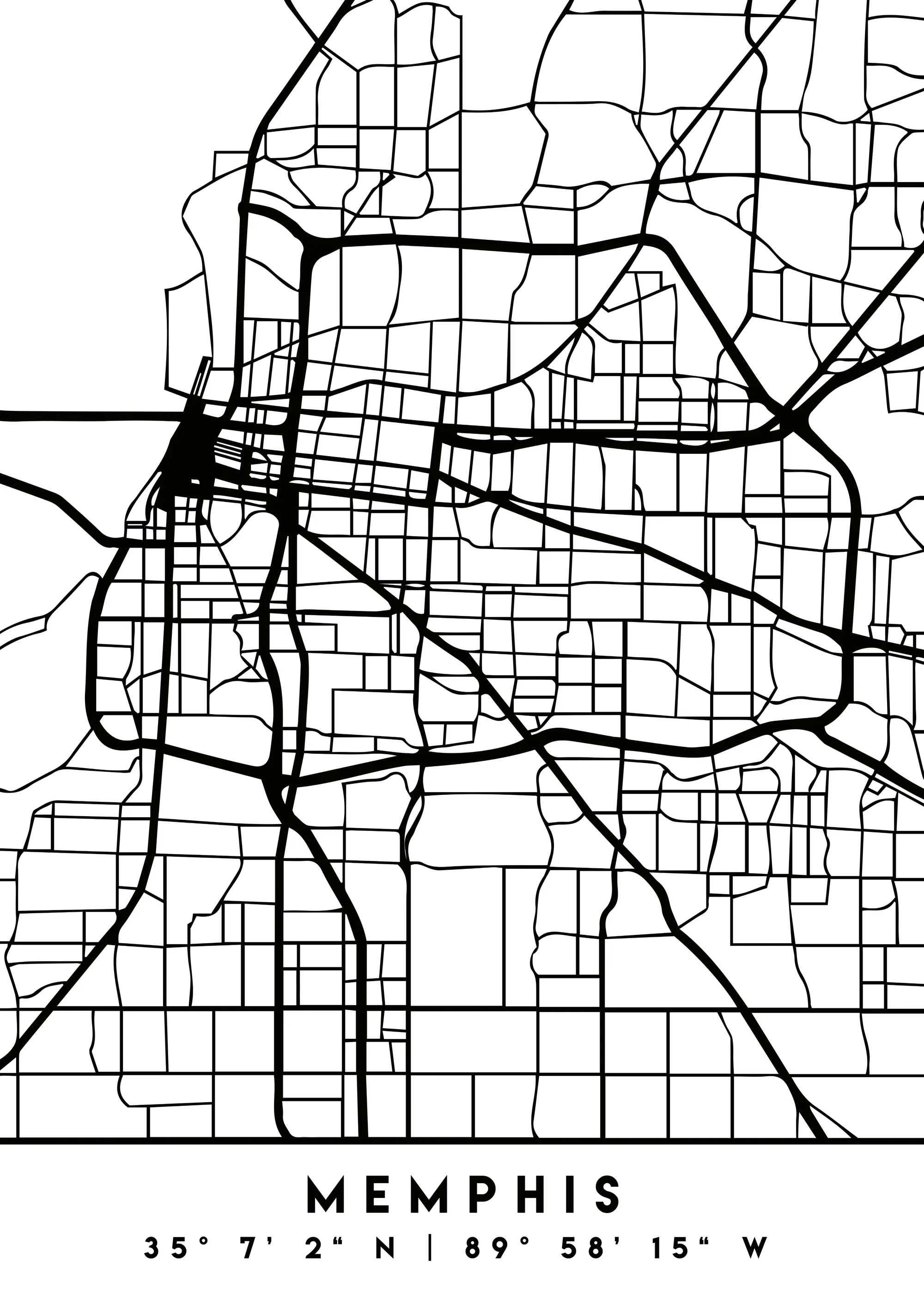 Emiliano Deificus - Memphis City Map Poster 0