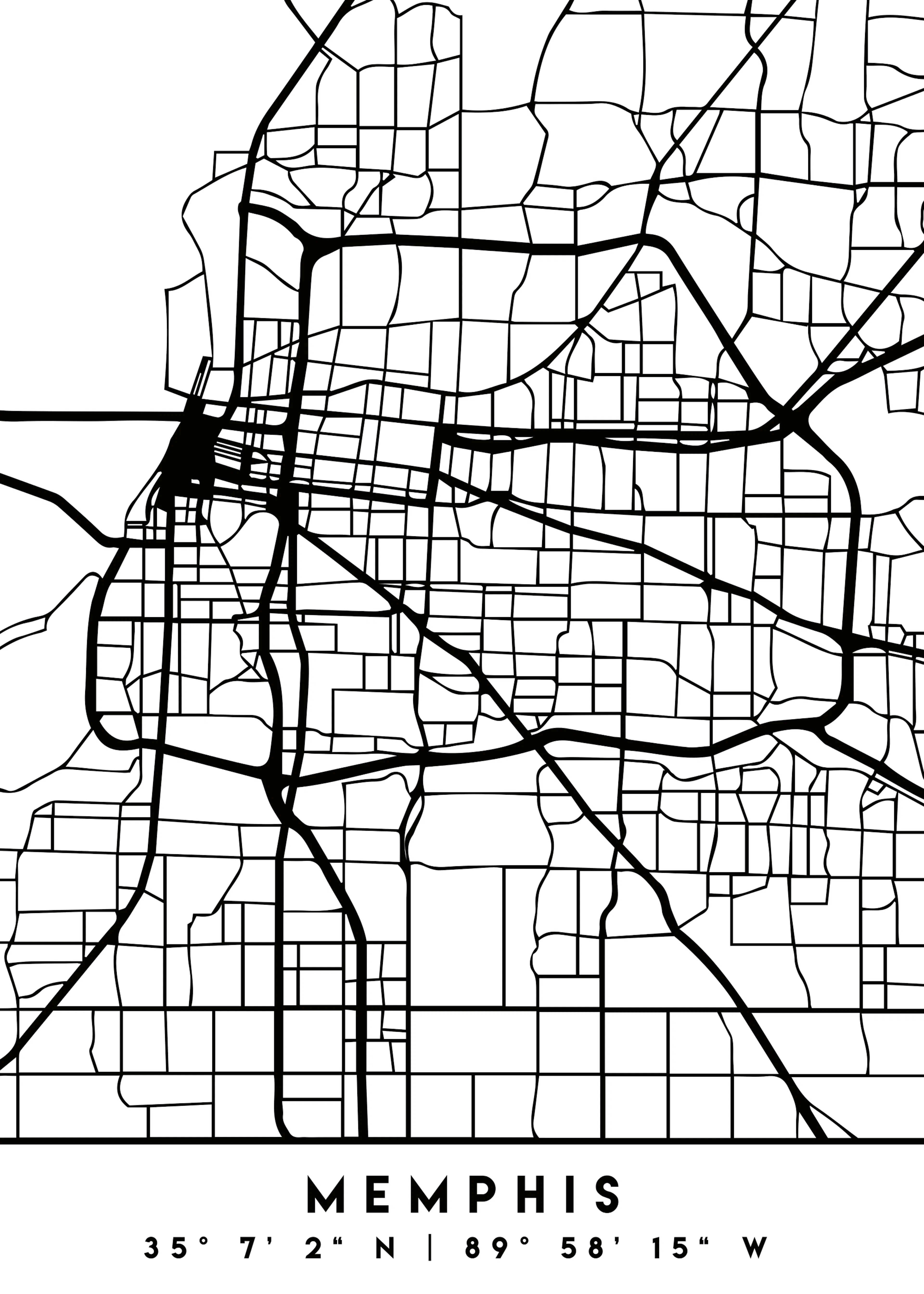 Emiliano Deificus - Memphis City Map Poster 0