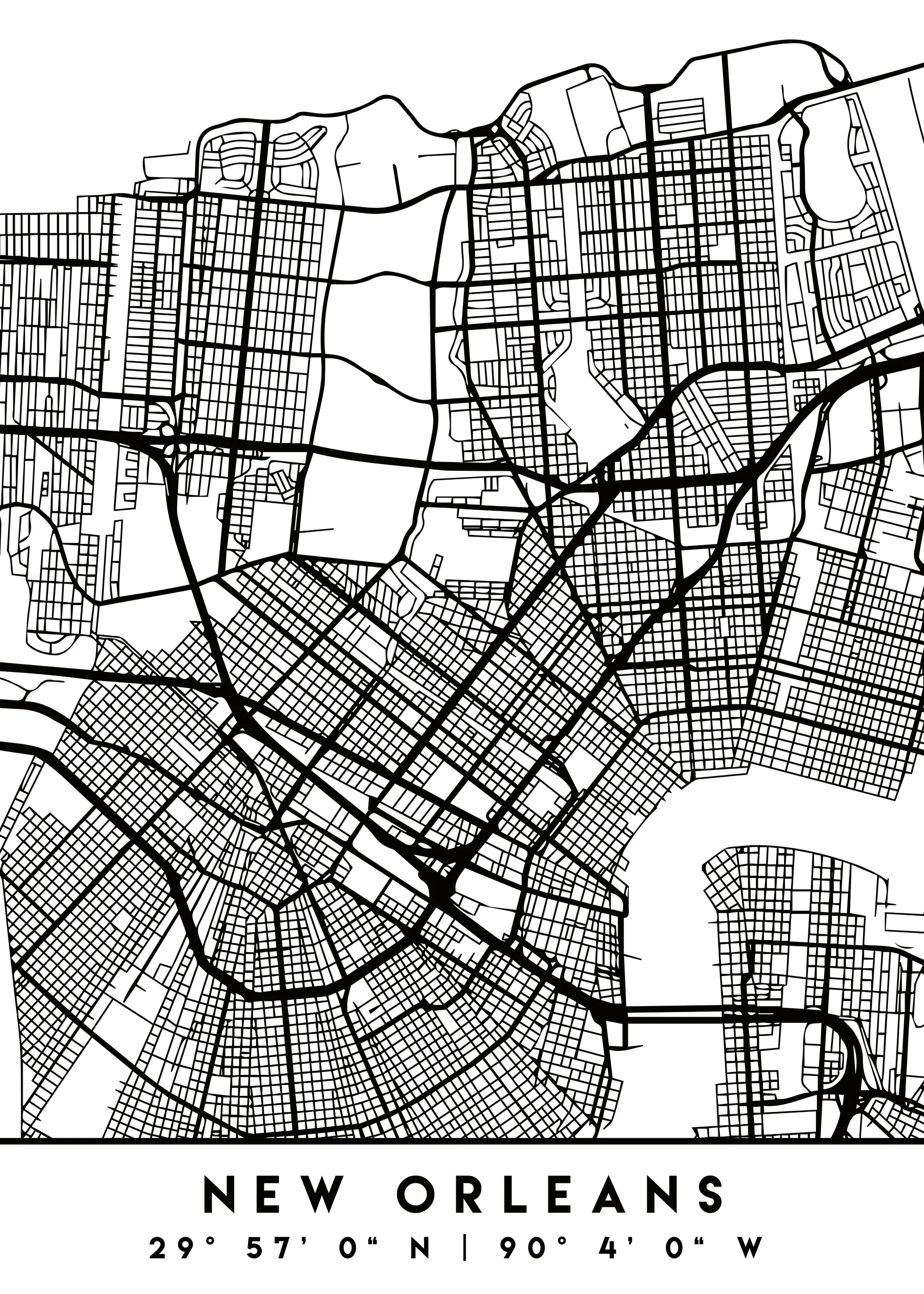 Emiliano Deificus - New Orleans City Map Poster 0