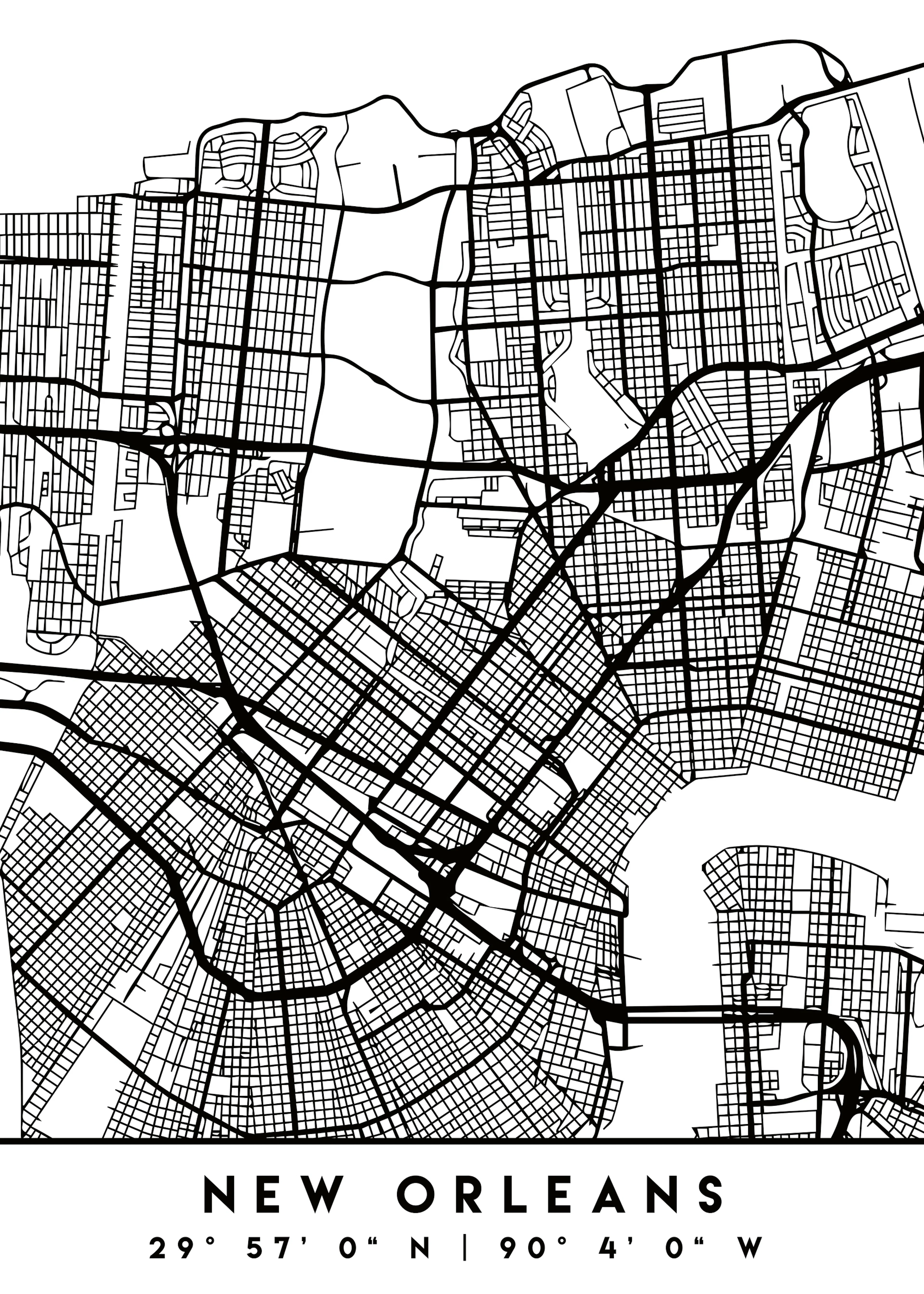Emiliano Deificus - New Orleans City Map Poster 0