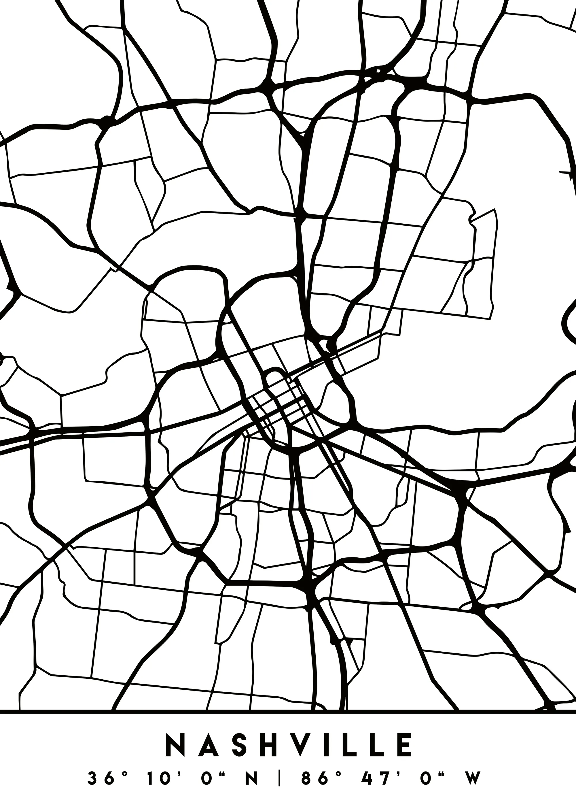 Emiliano Deificus - Nashville City Map Poster 0