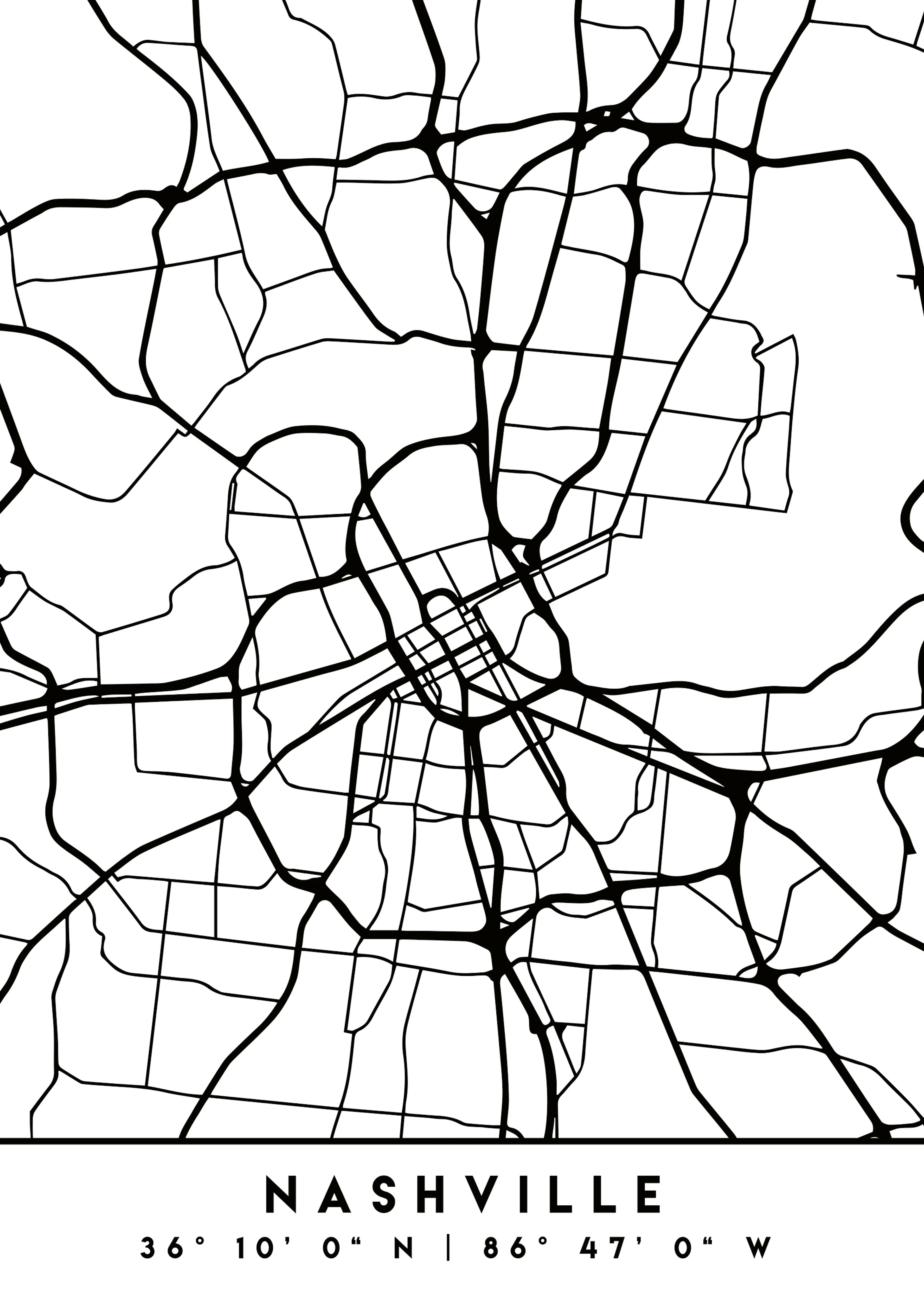 Emiliano Deificus - Nashville City Map Poster 0