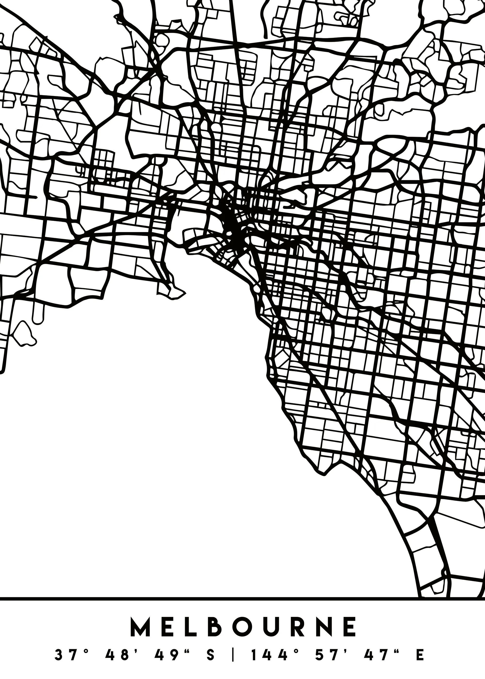 Emiliano Deificus - Melbourne City Map Poster 0