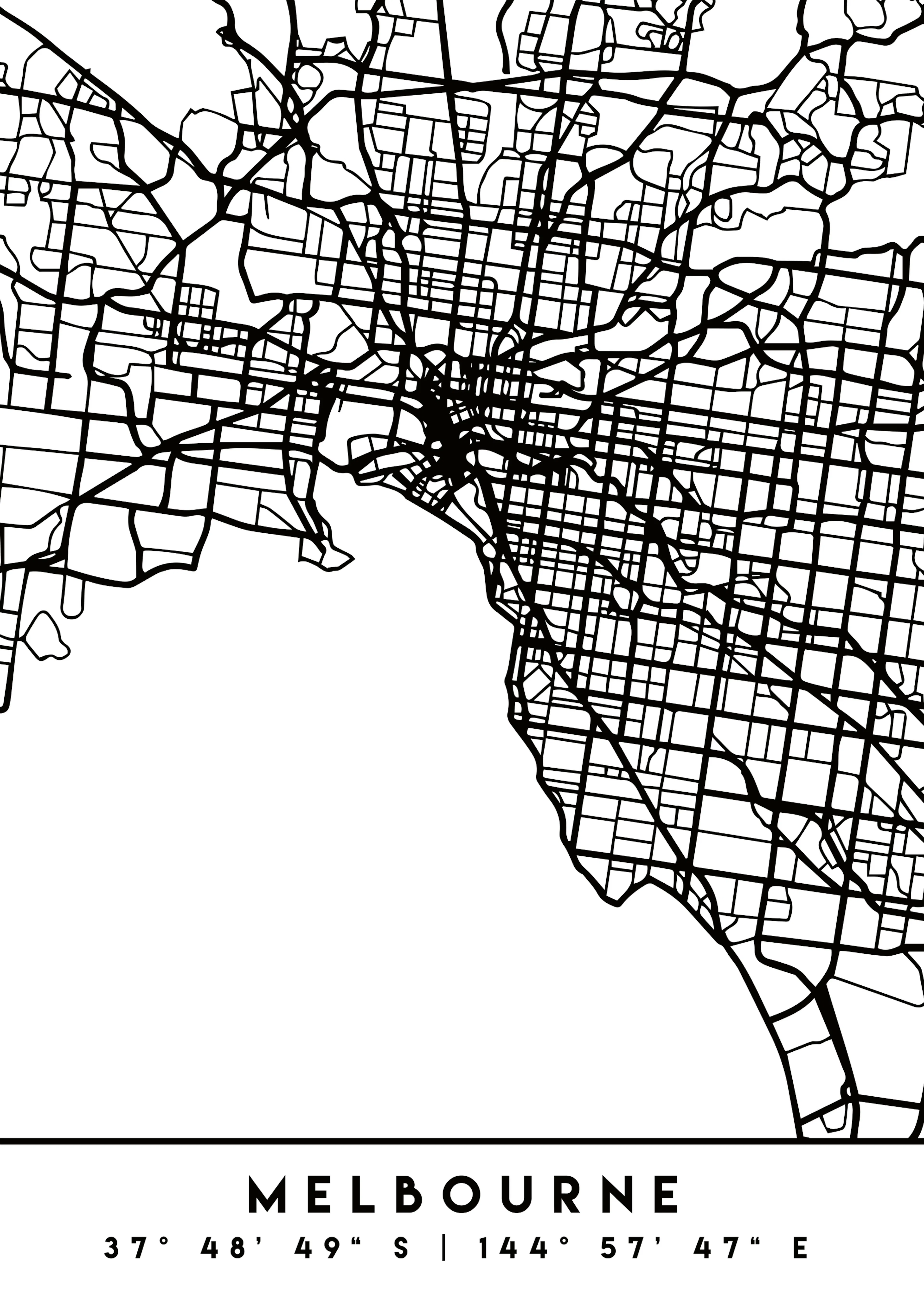 Emiliano Deificus - Melbourne City Map Poster 0