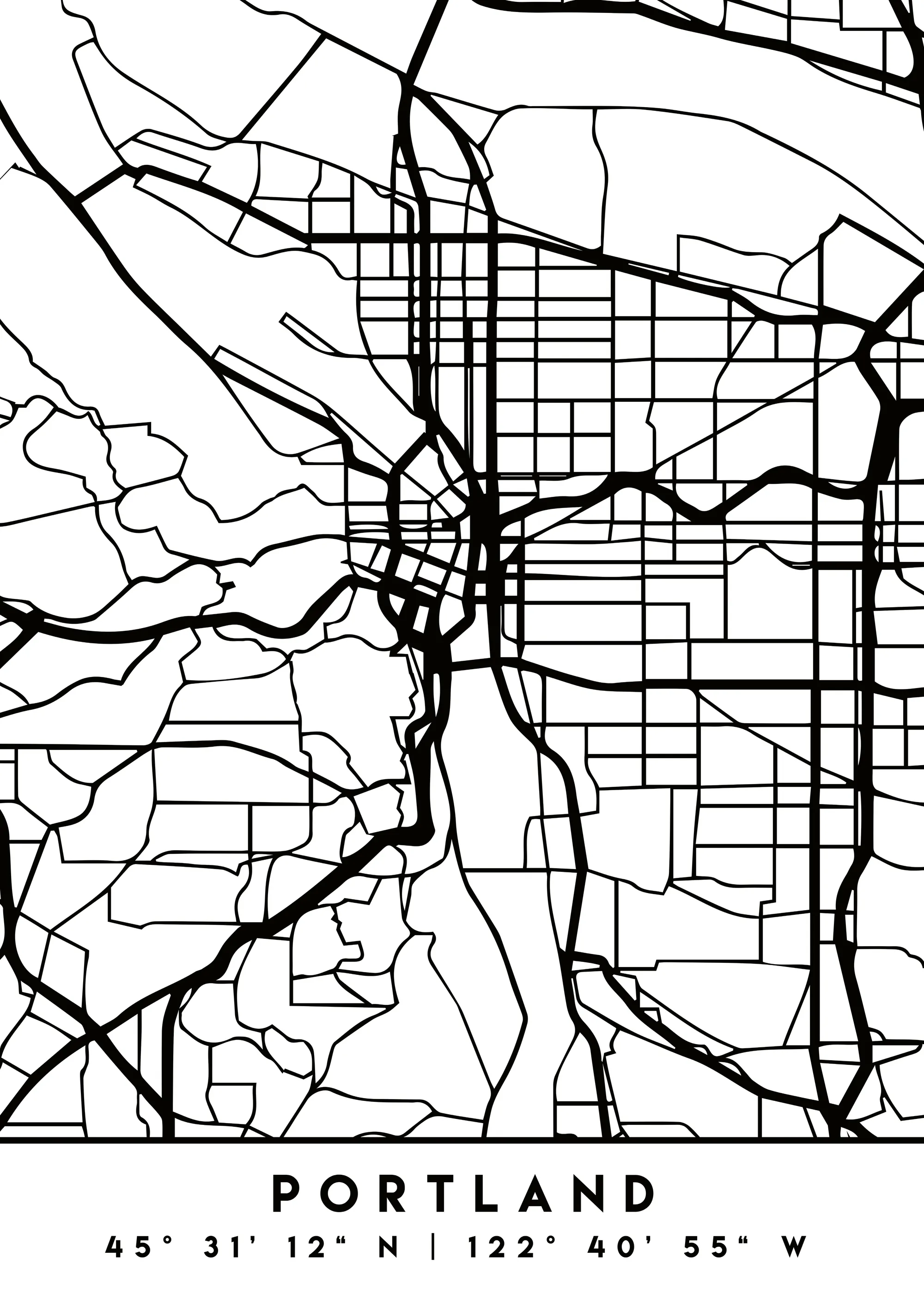 Emiliano Deificus - Portland City Map Poster 0