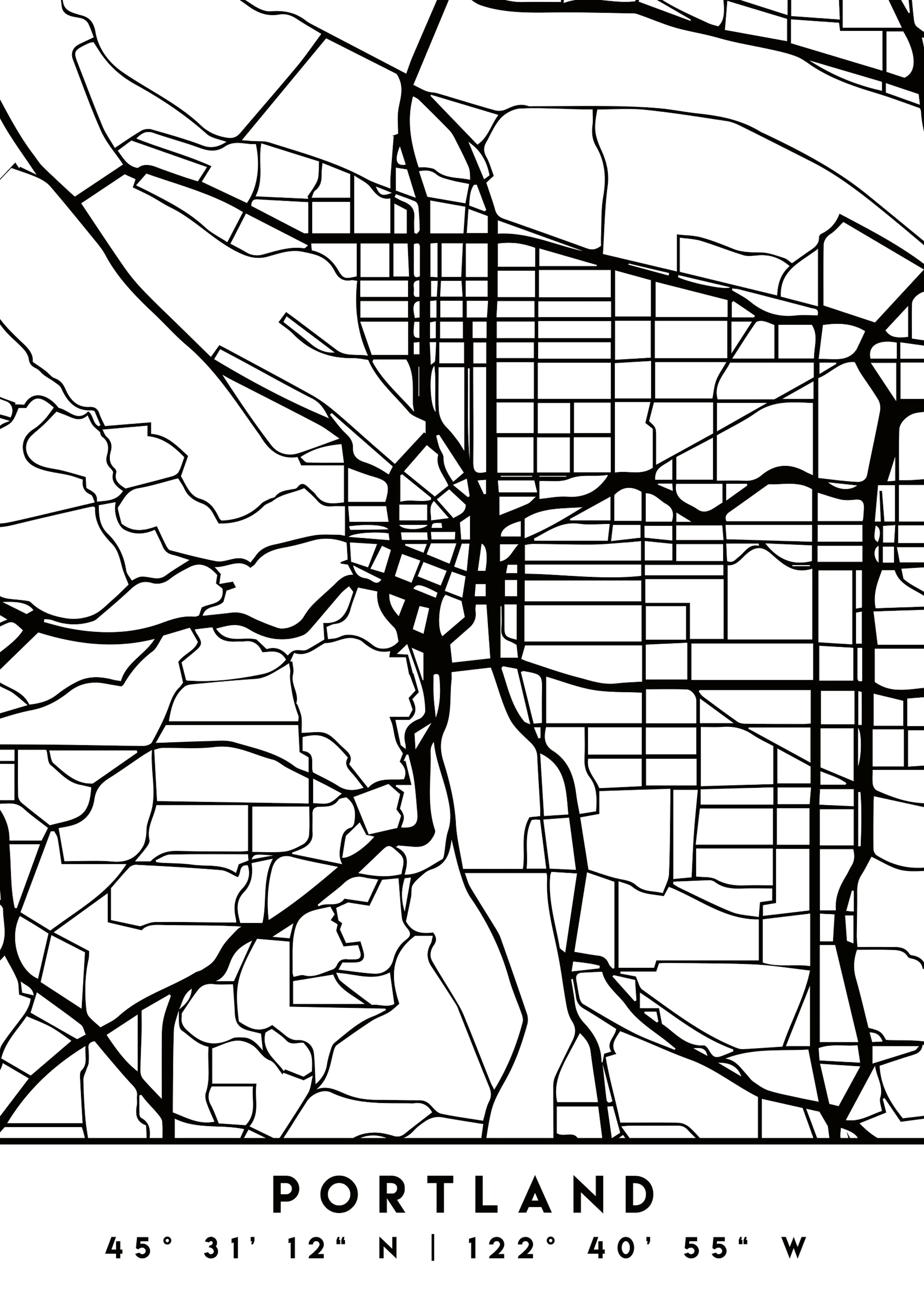 Emiliano Deificus - Portland City Map Poster 0
