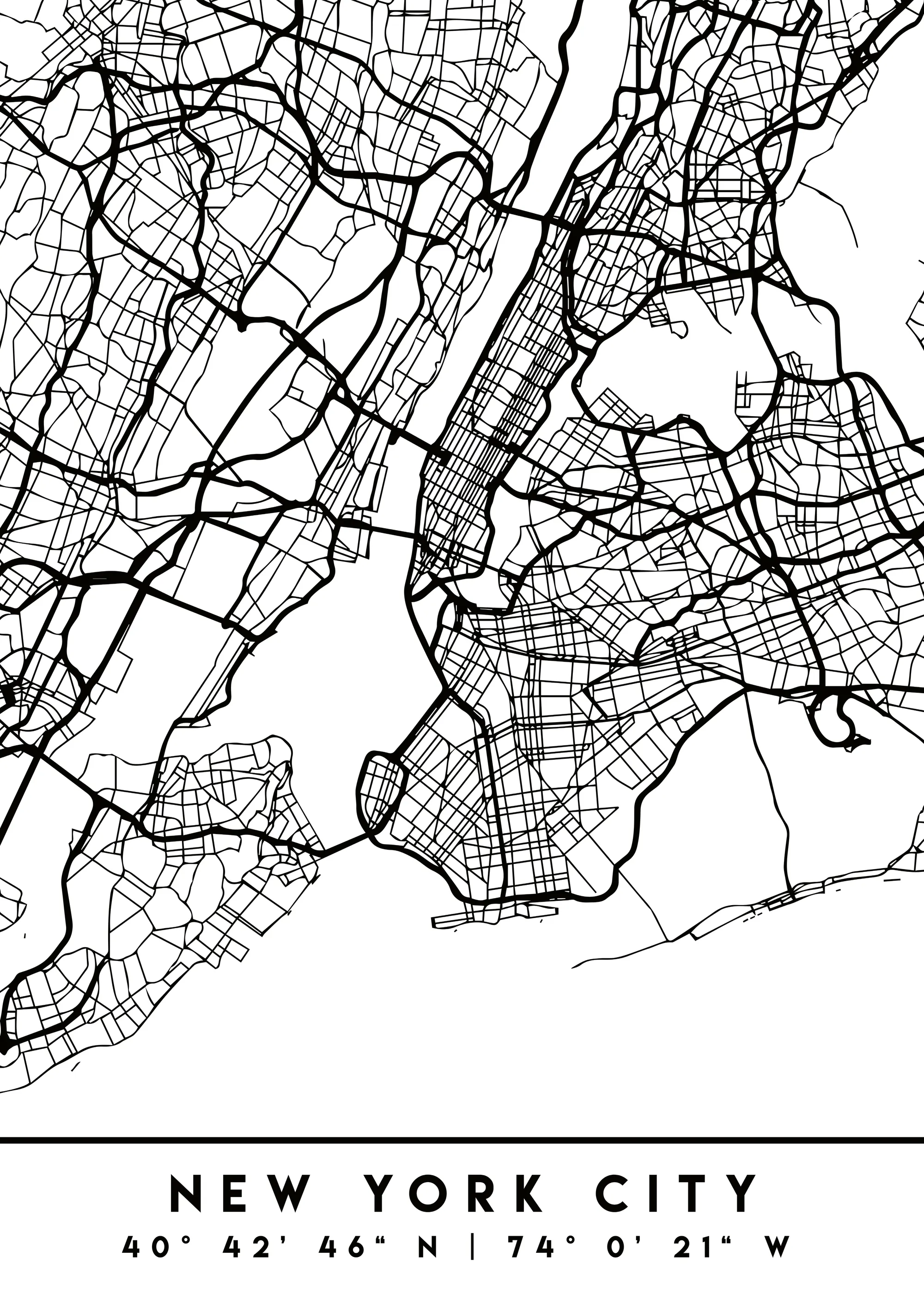 Emiliano Deificus - New York City Map Poster 0