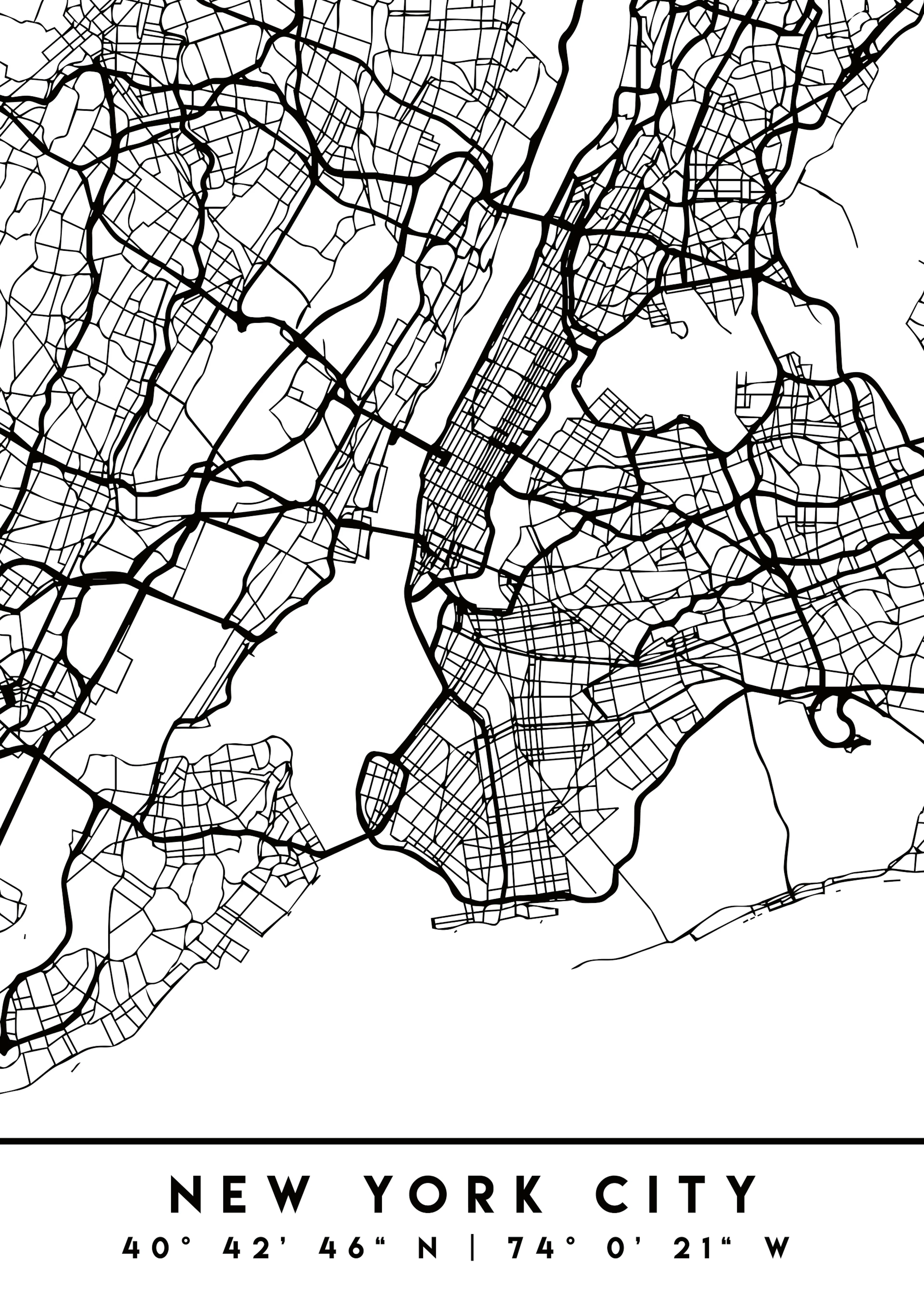 Emiliano Deificus - New York City Map Plakat 0
