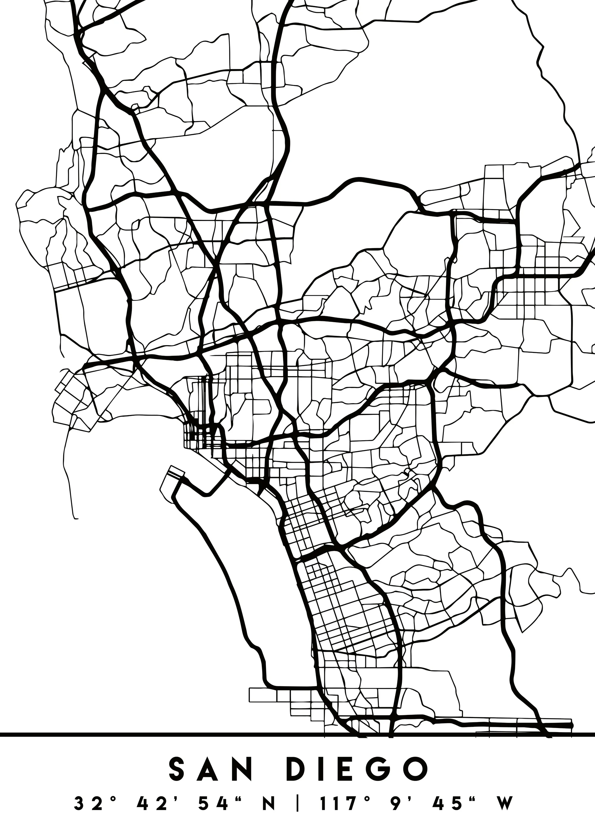 Emiliano Deificus - San Diego City Map Poster 0