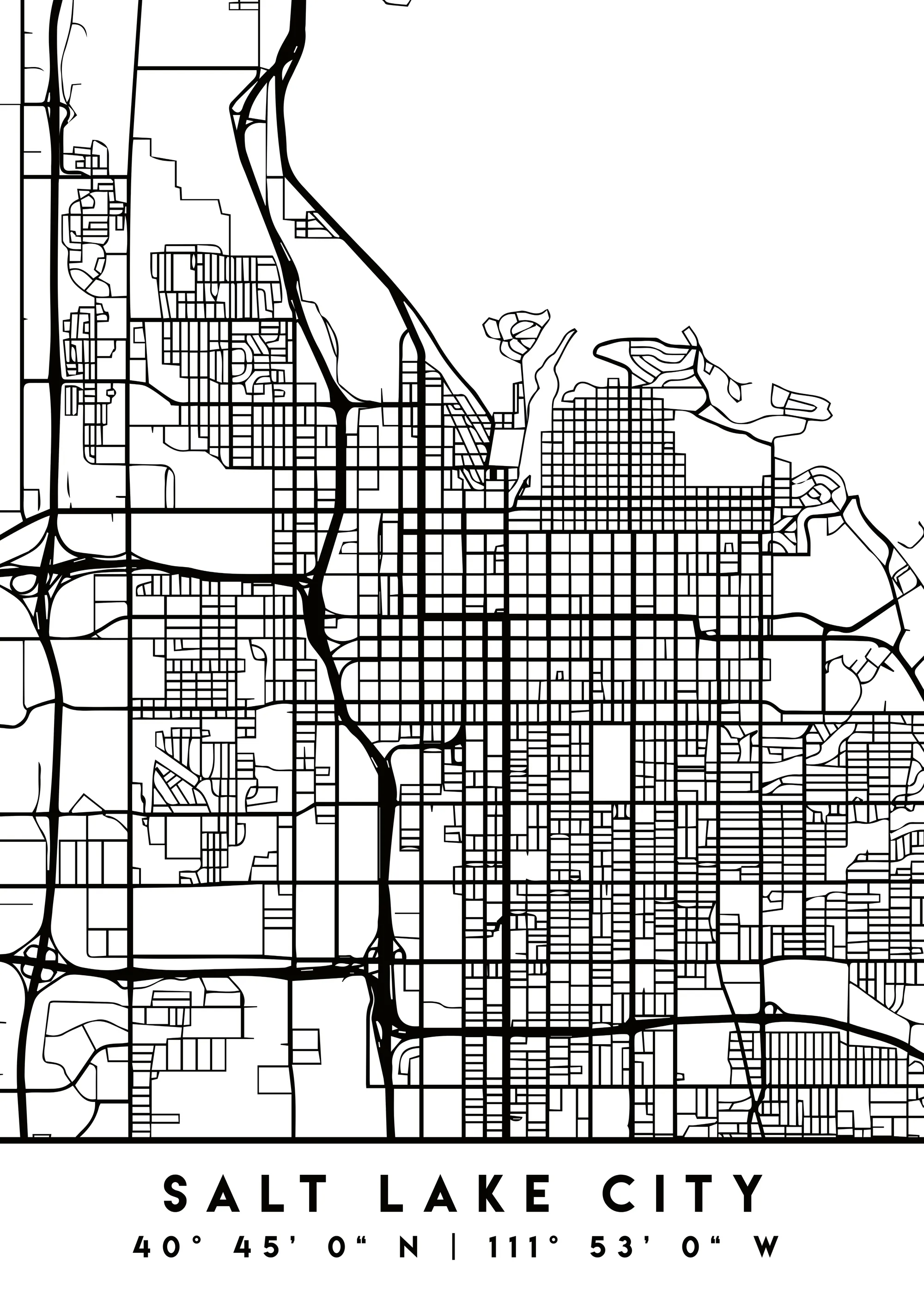 Emiliano Deificus - Salt Lake City Map Poster 0