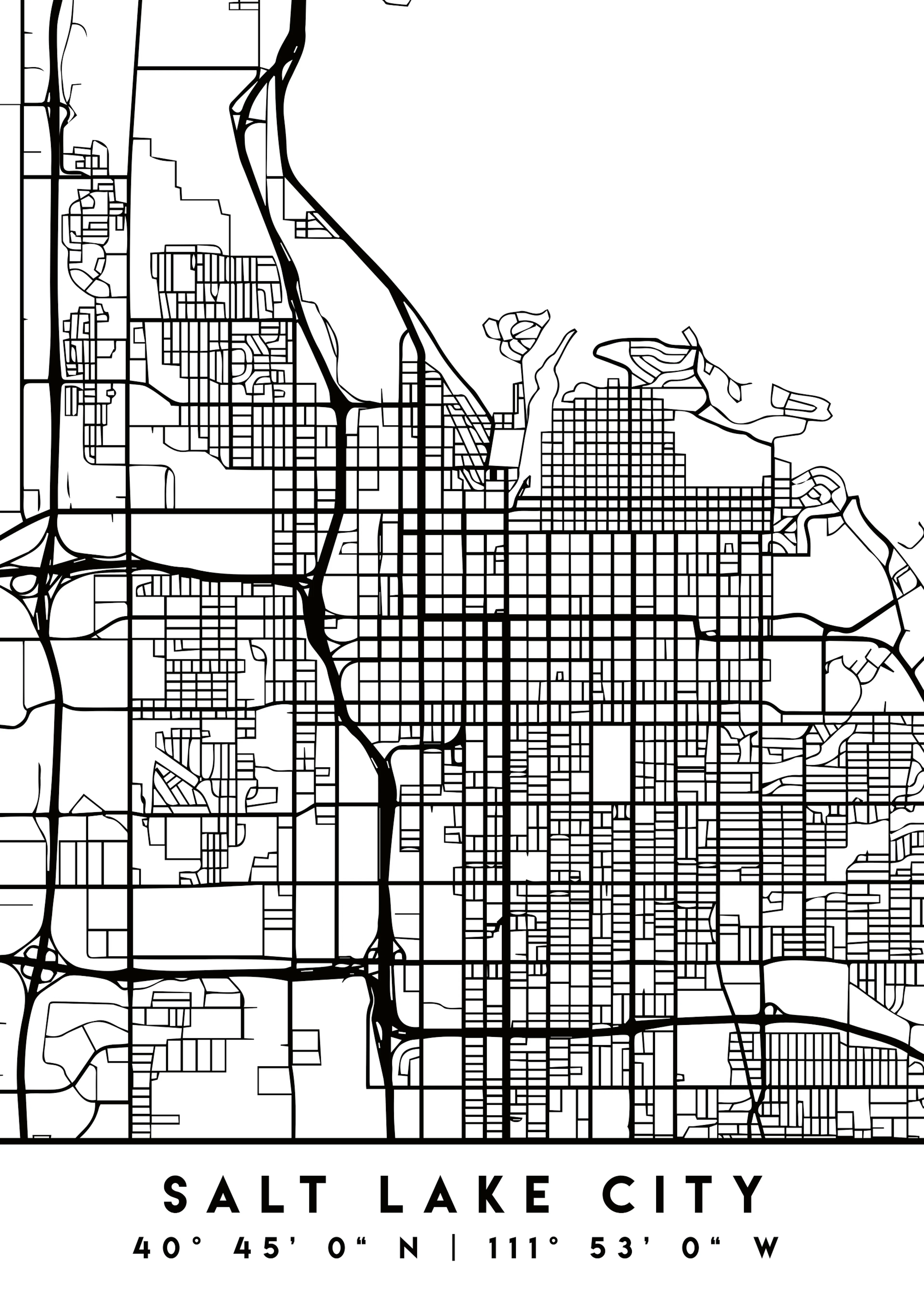 Emiliano Deificus - Salt Lake City Map Poster 0