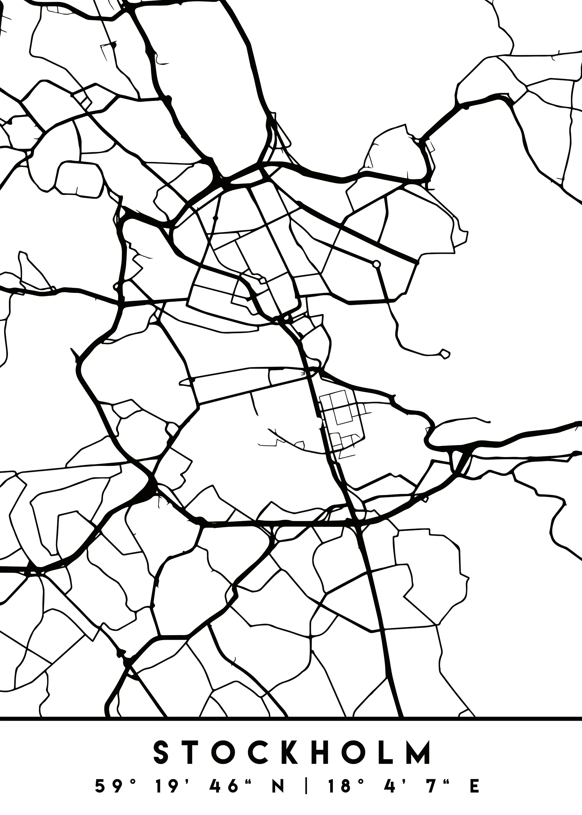 Emiliano Deificus - Stockholm City Map Poster 0