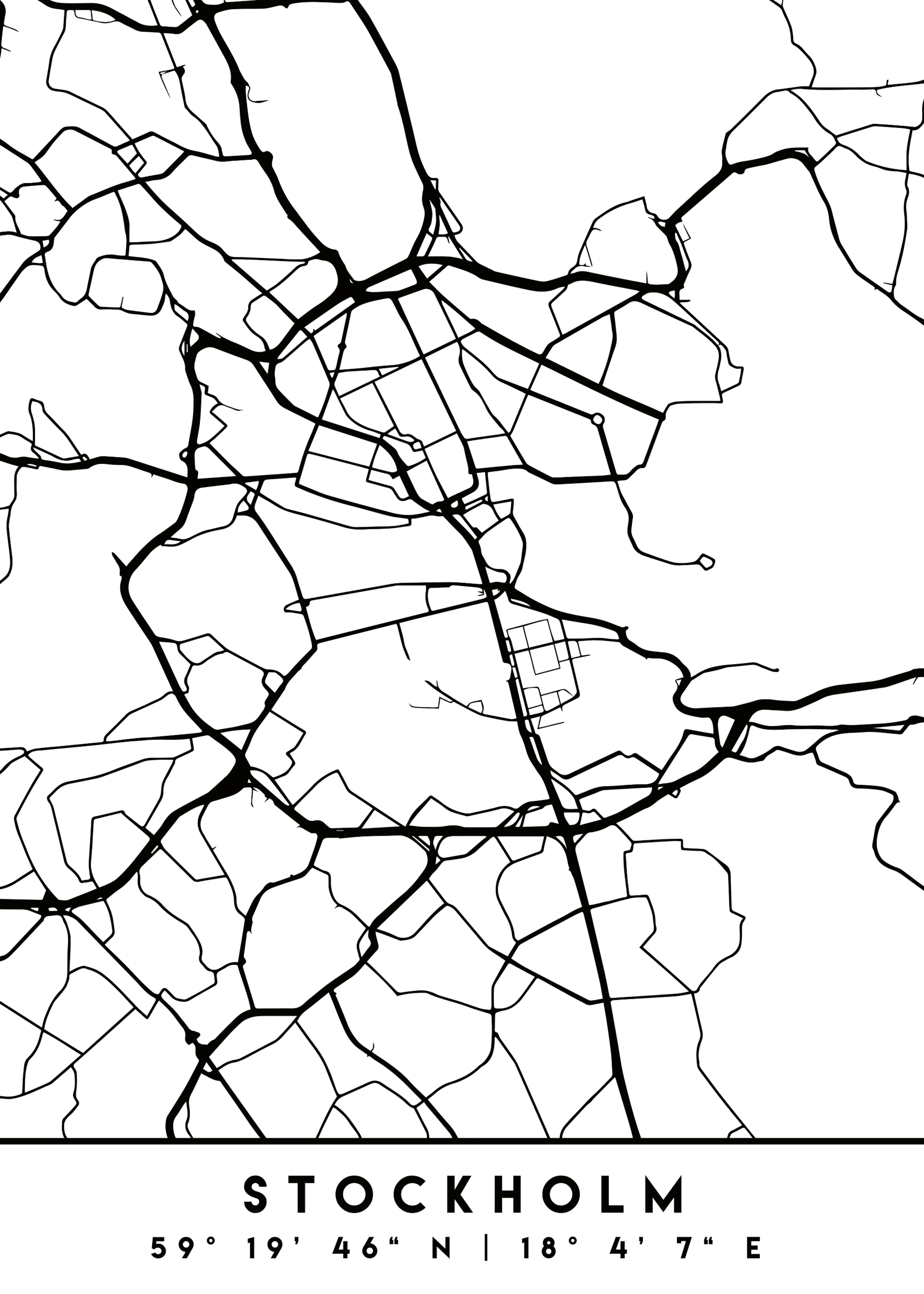 Emiliano Deificus - Stockholm City Map Poster 0