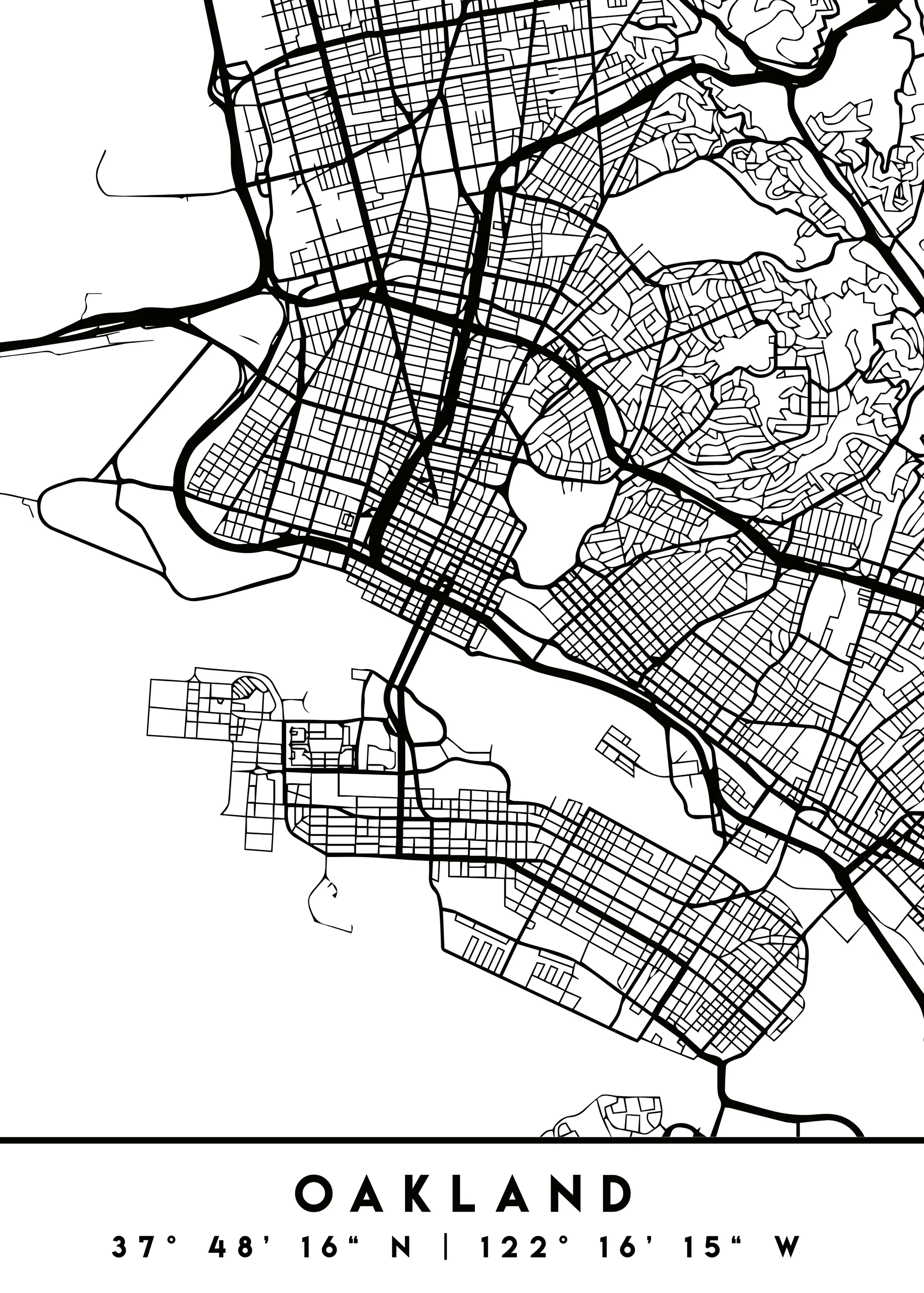 Emiliano Deificus - Oakland City Map Poster 0