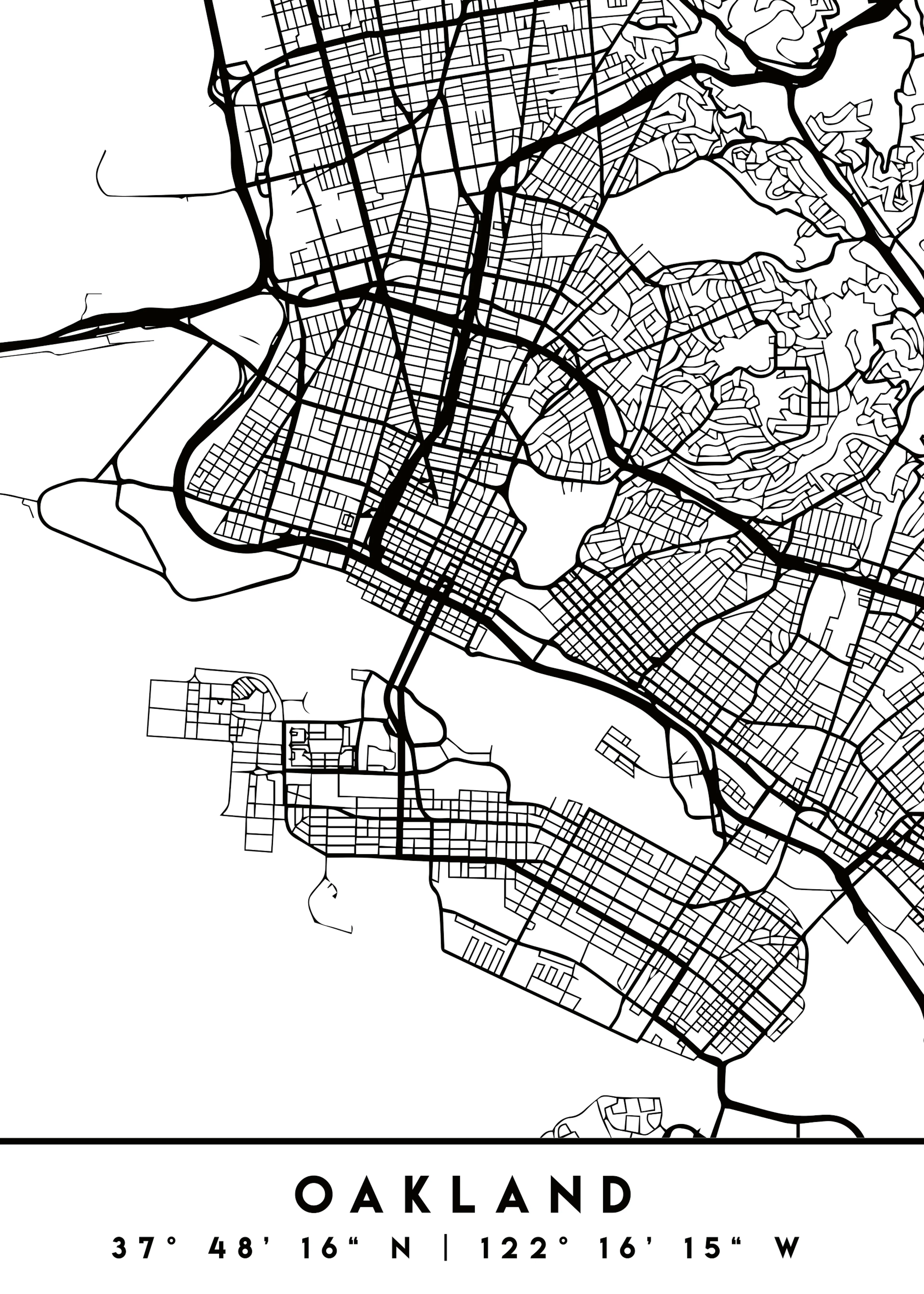 Emiliano Deificus - Oakland City Map Poster 0
