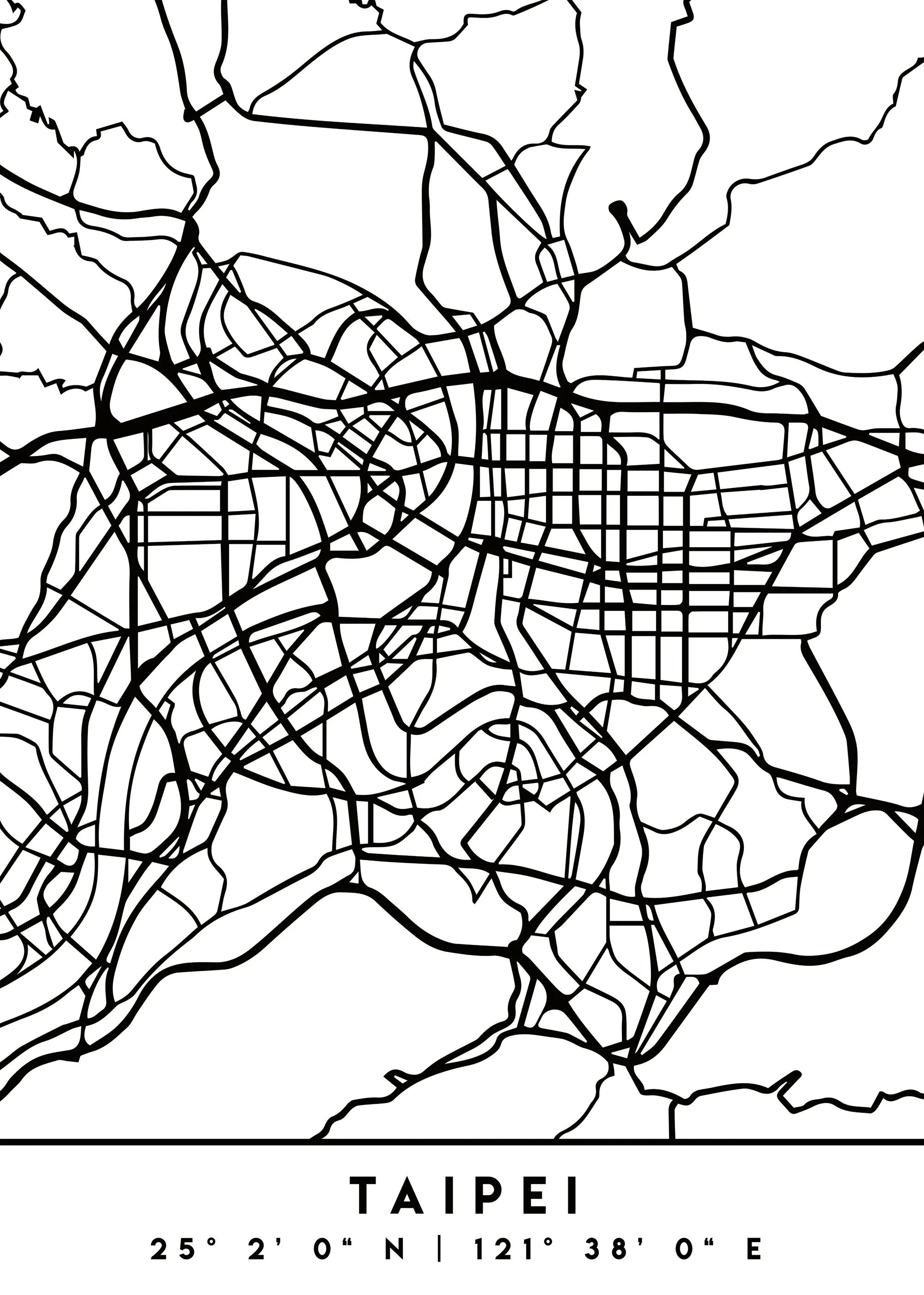 Emiliano Deificus - Taipei City Map Poster 0