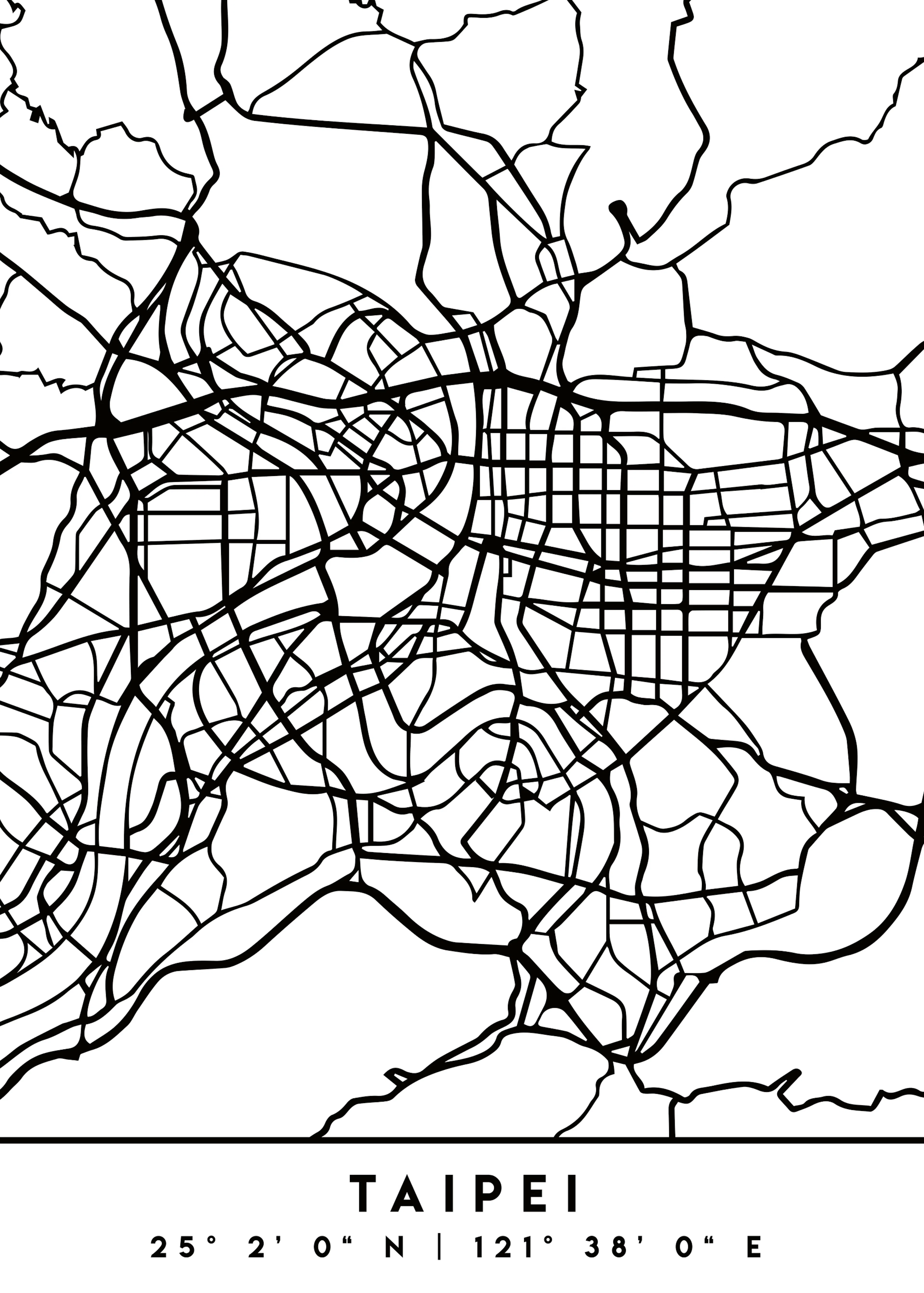 Emiliano Deificus - Taipei City Map Poster 0