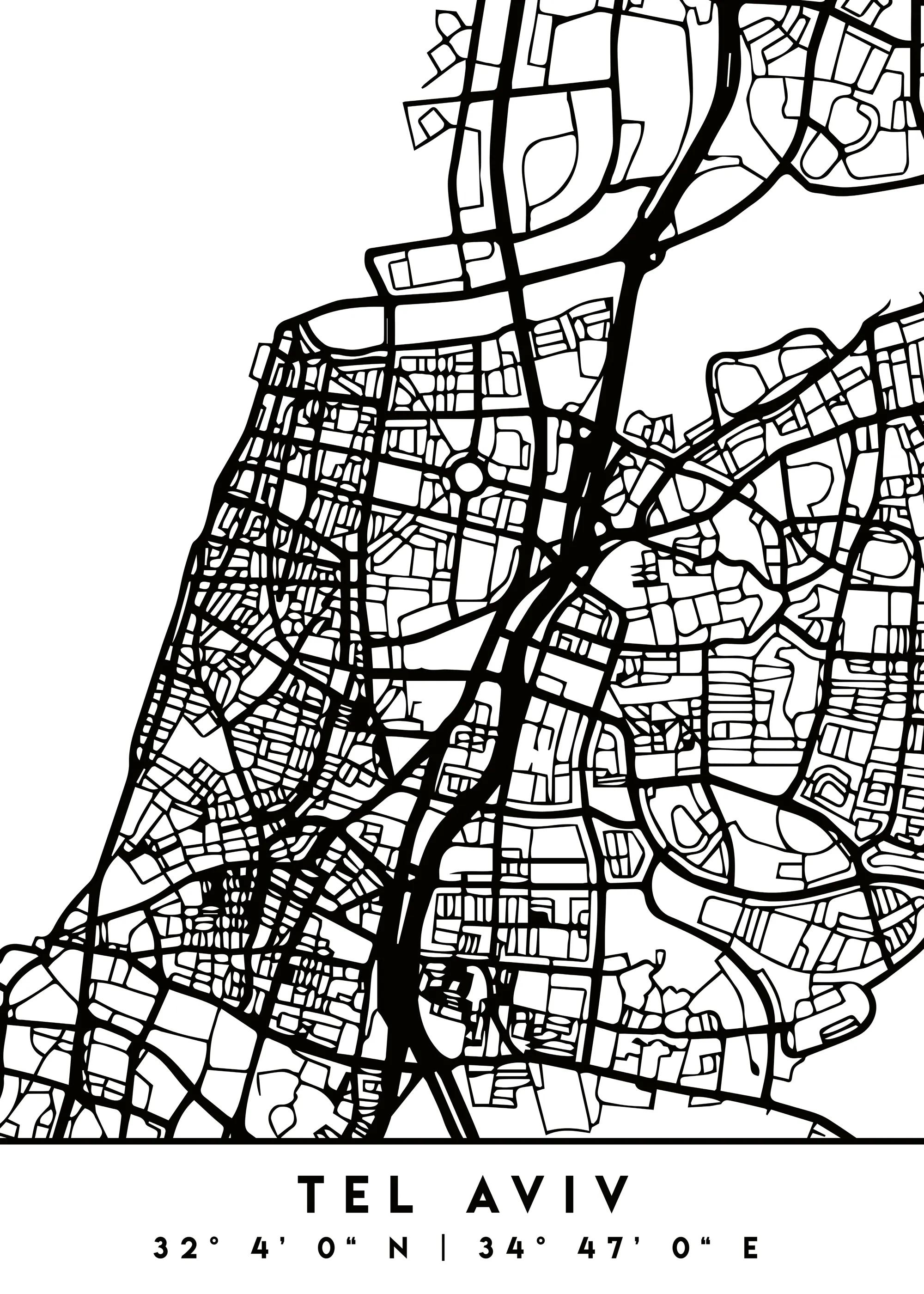 Emiliano Deificus - Tel Aviv City Map Poster 0