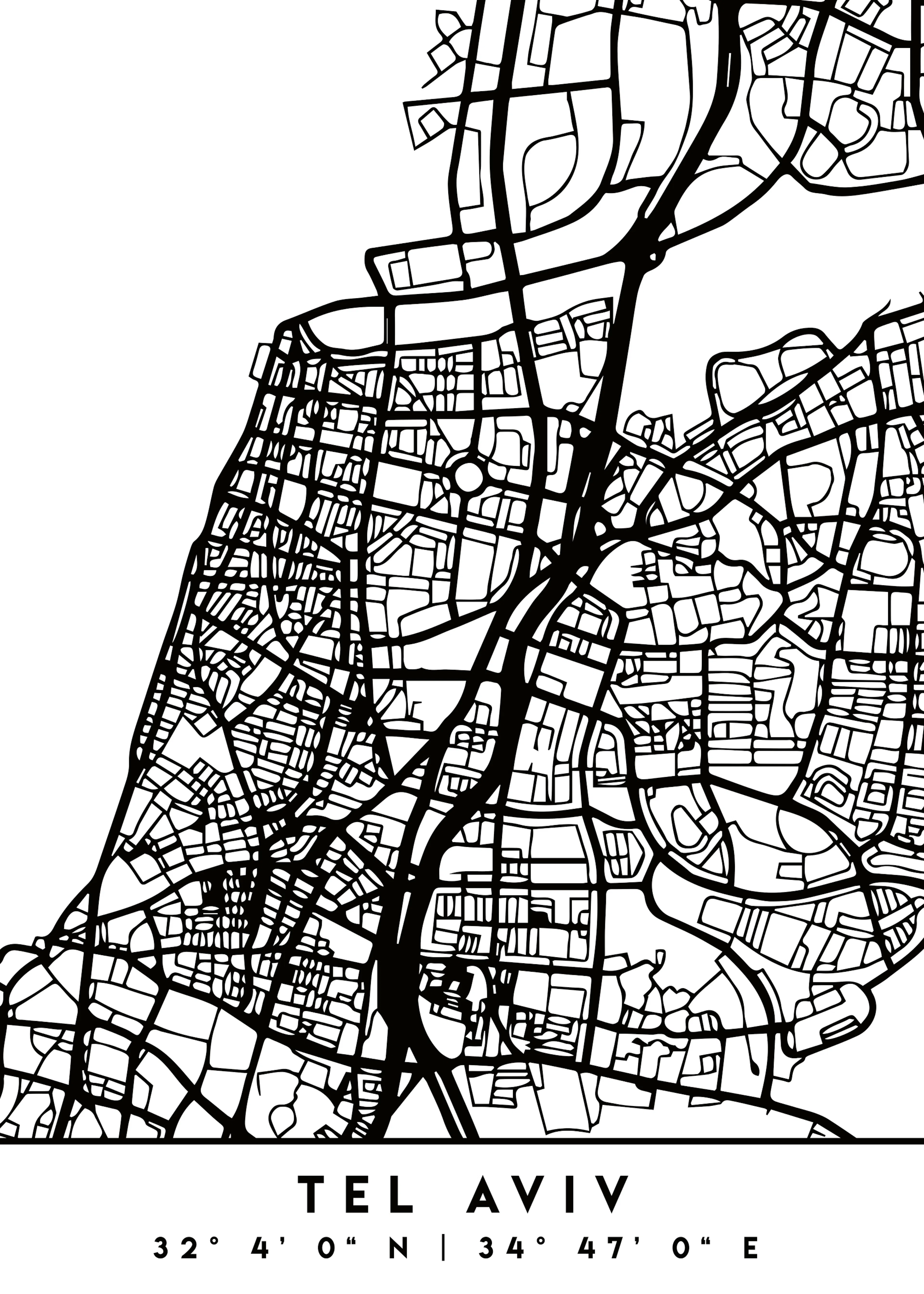 Emiliano Deificus - Tel Aviv City Map Poster 0