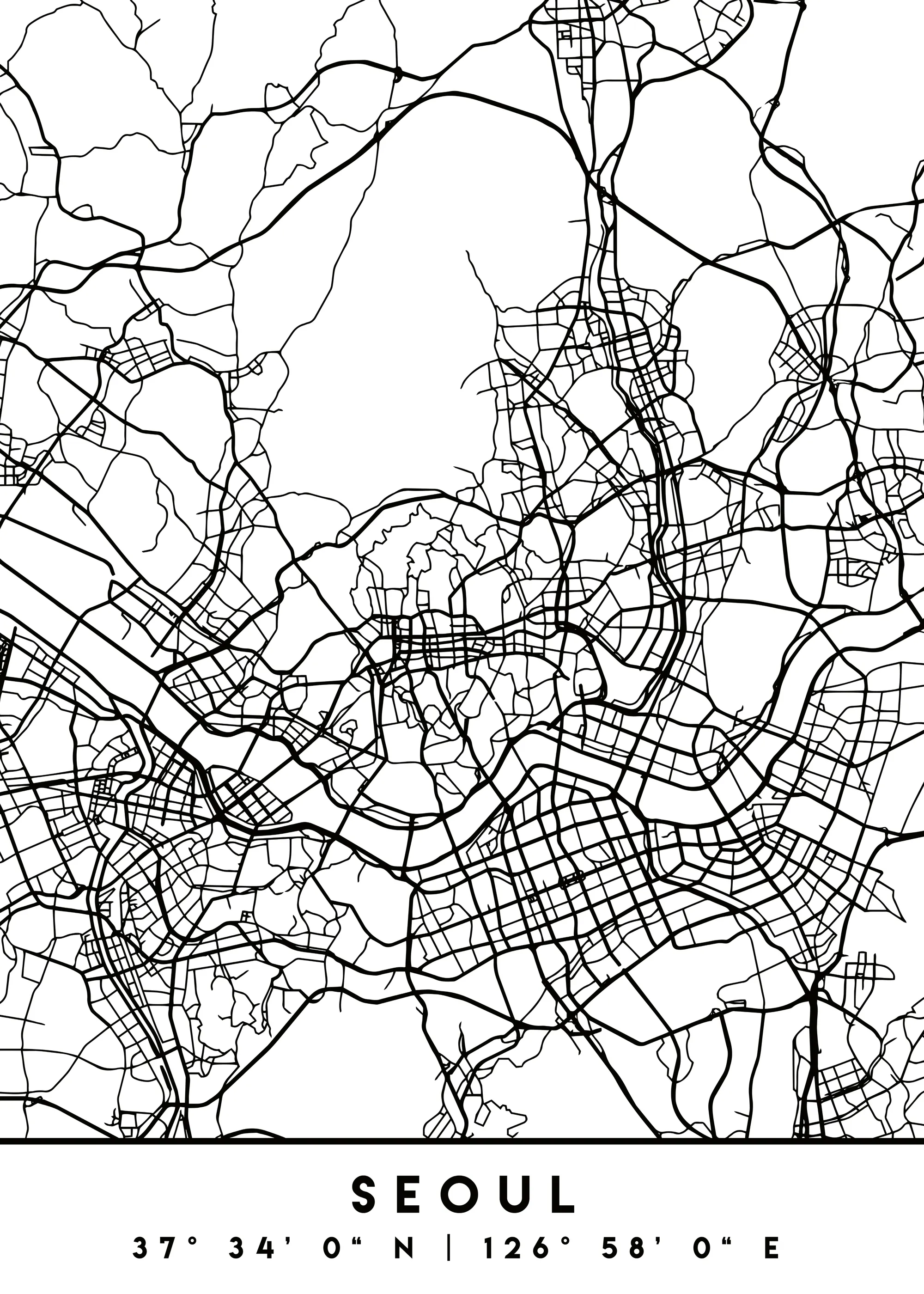 Emiliano Deificus - Seoul City Grid Poster 0