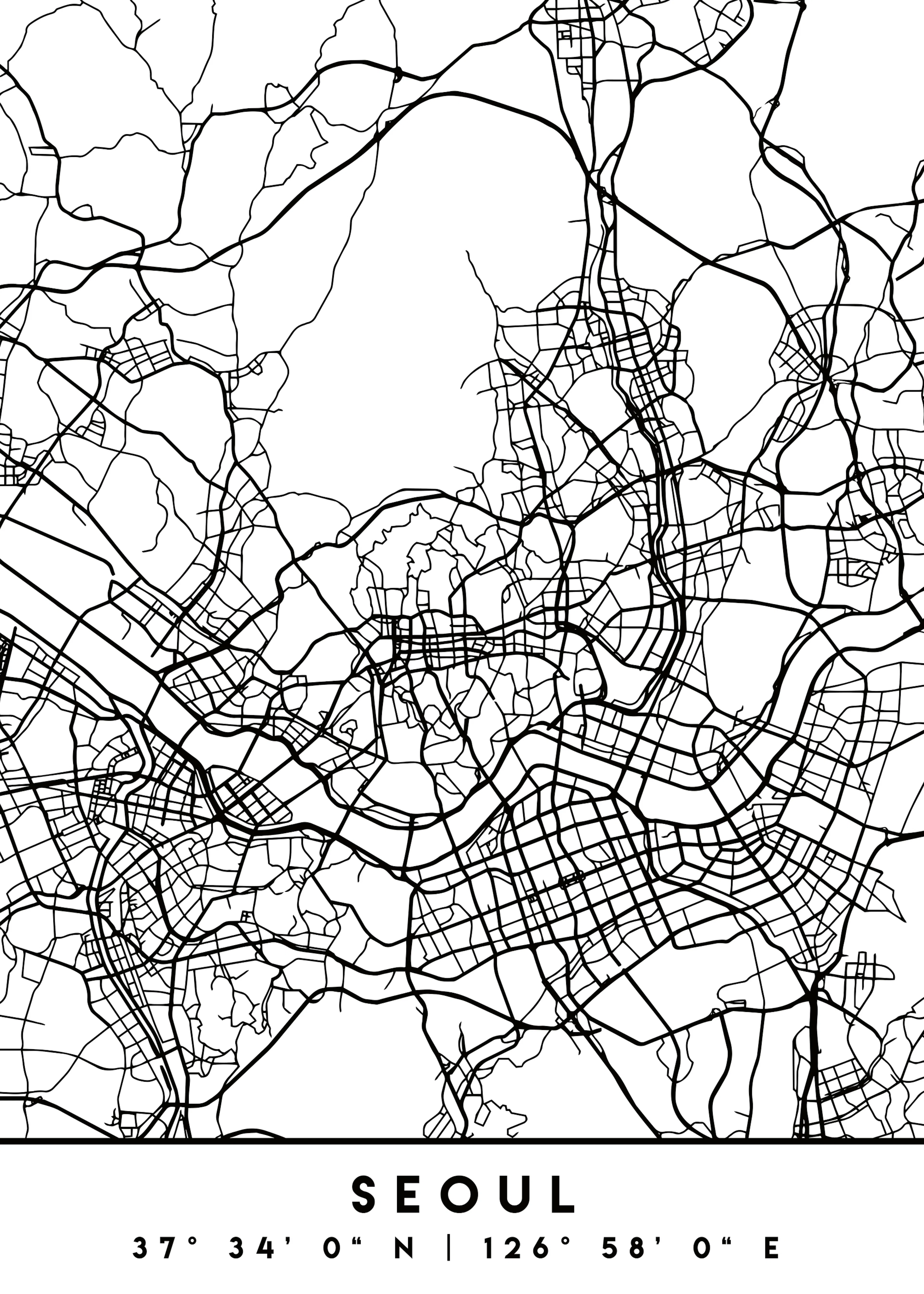 Emiliano Deificus - Seoul City Grid Poster 0
