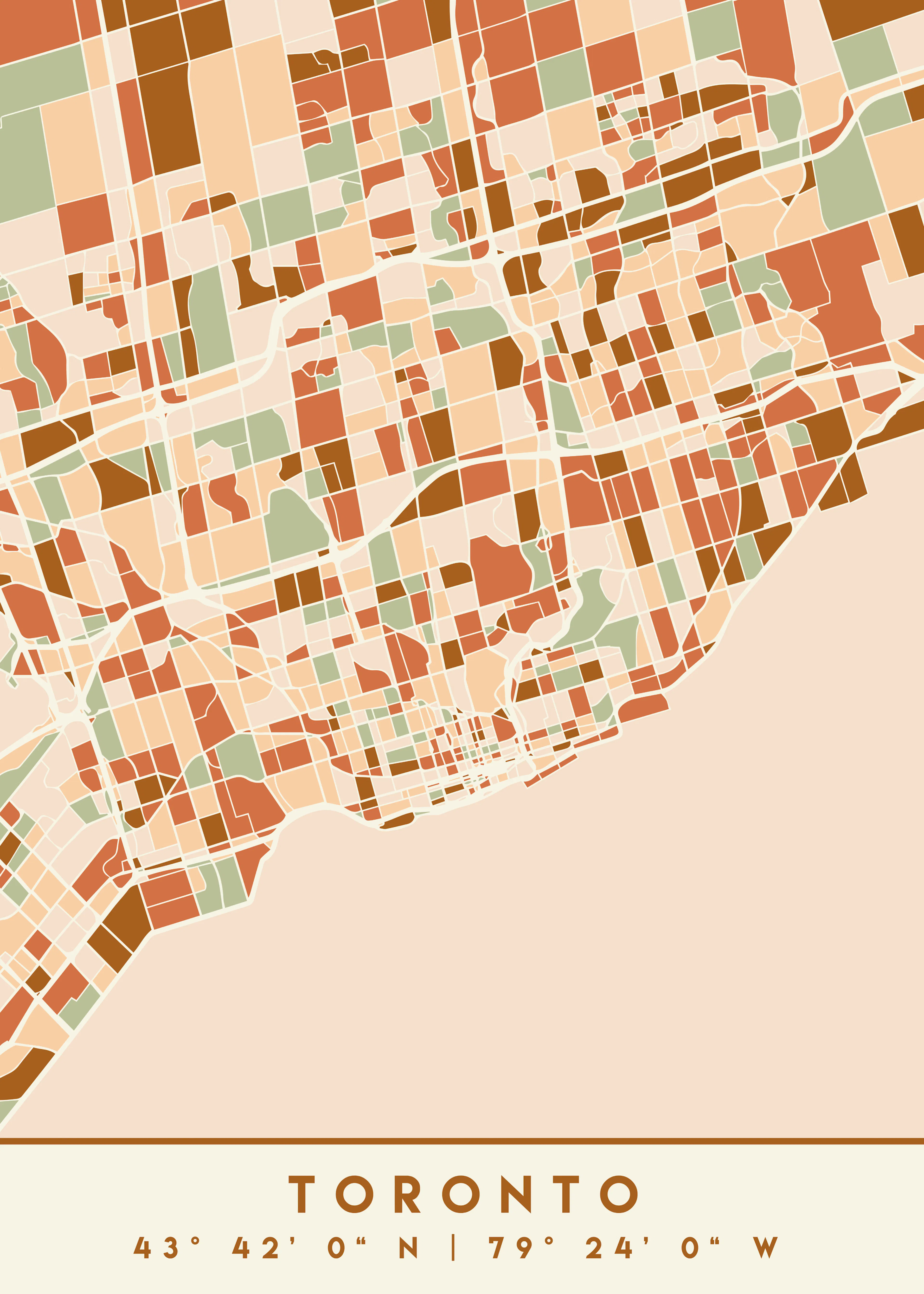 Emiliano Deificus - Abstract Toronto City Map Poster 0