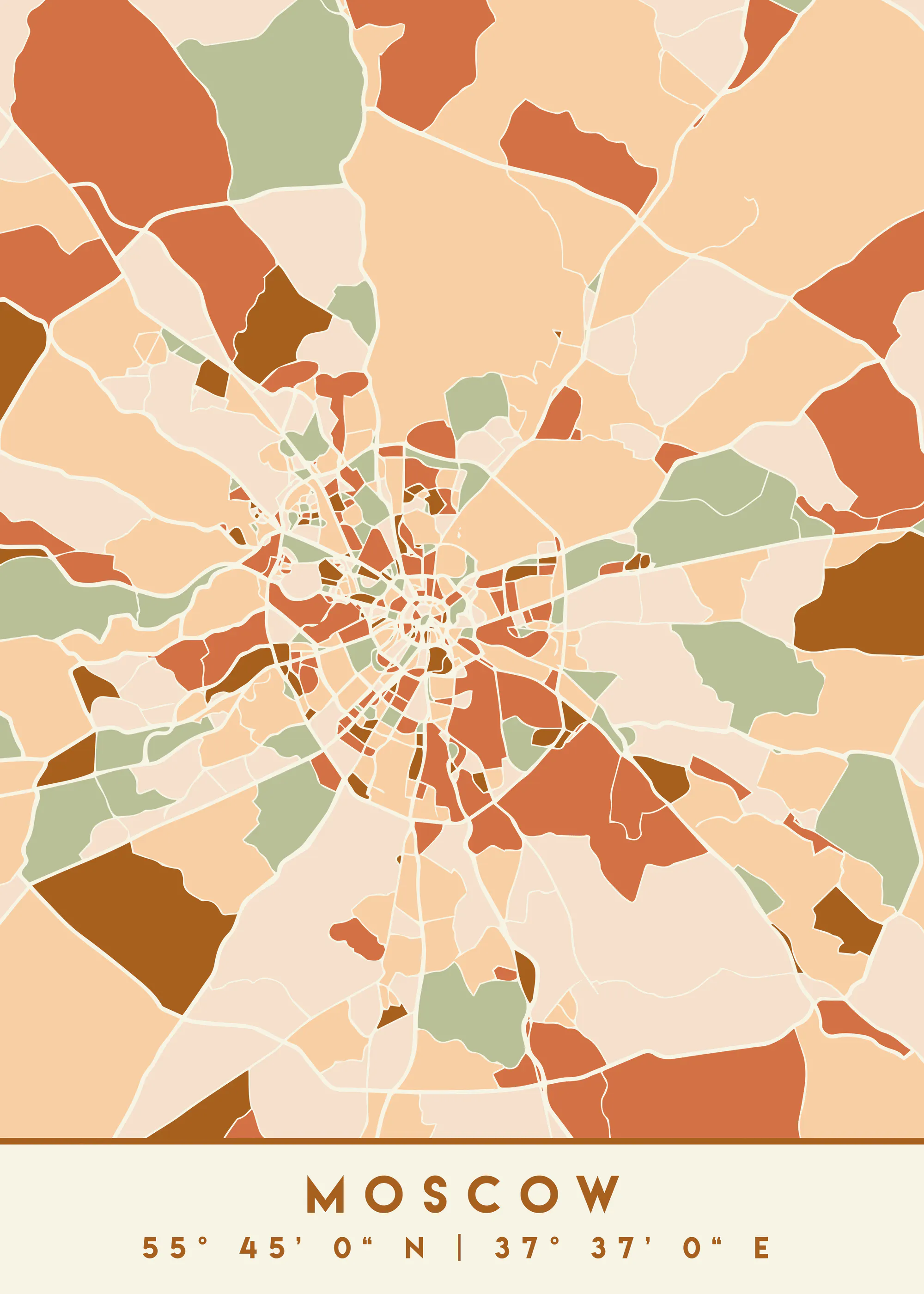 Emiliano Deificus - Moscow City Map Poster 0