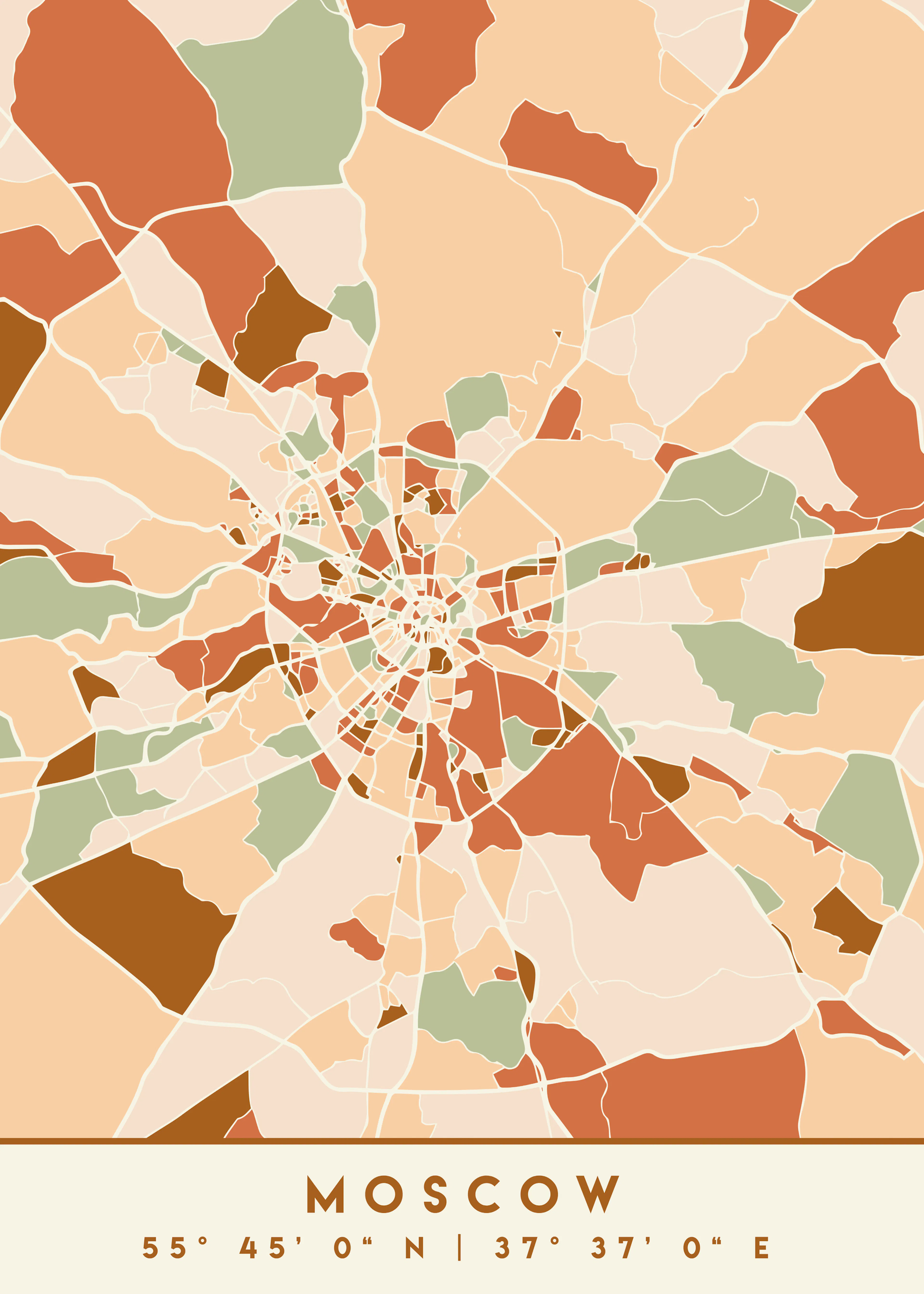 Emiliano Deificus - Moscow City Map Poster 0