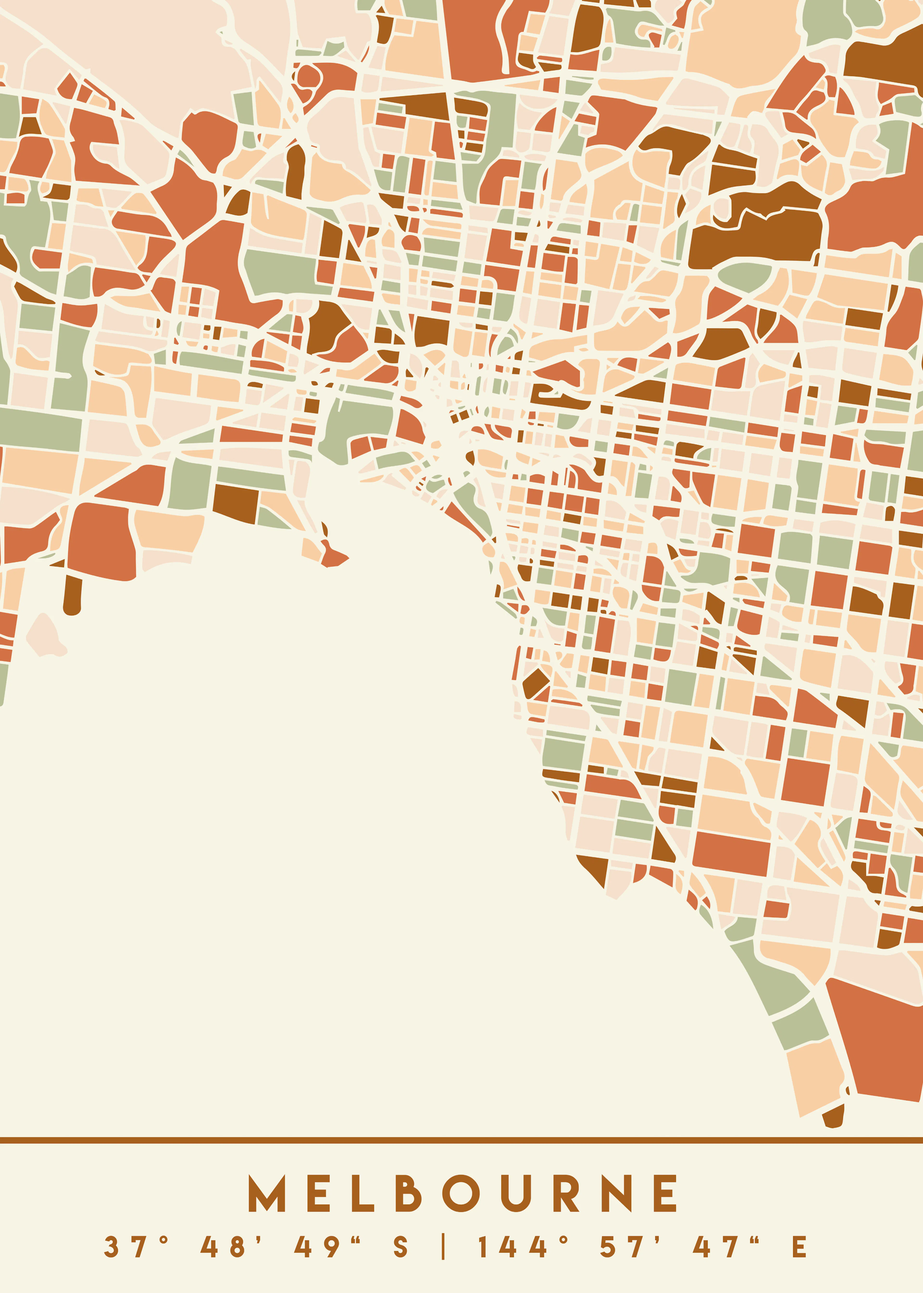 Emiliano Deificus - Abstract Melbourne City Poster 0