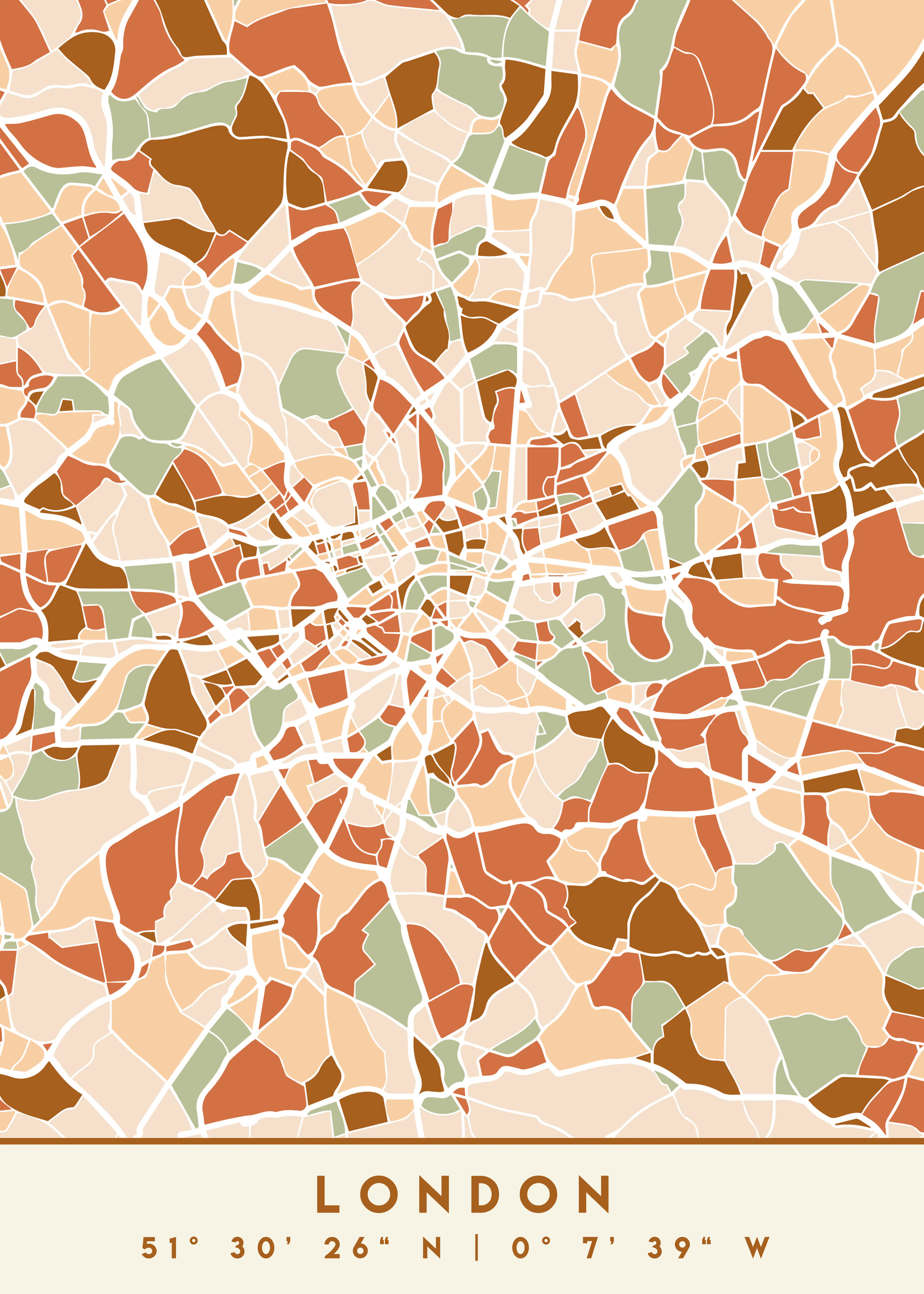 Emiliano Deificus - Geometric London Map Poster 0