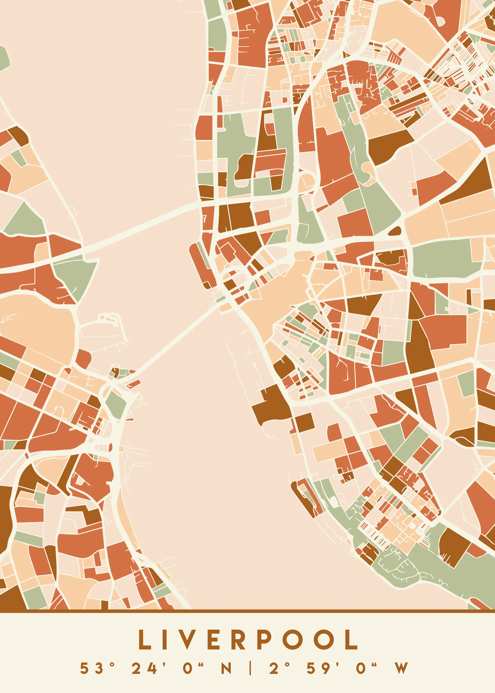 Emiliano Deificus - Abstract Liverpool Map Poster 0