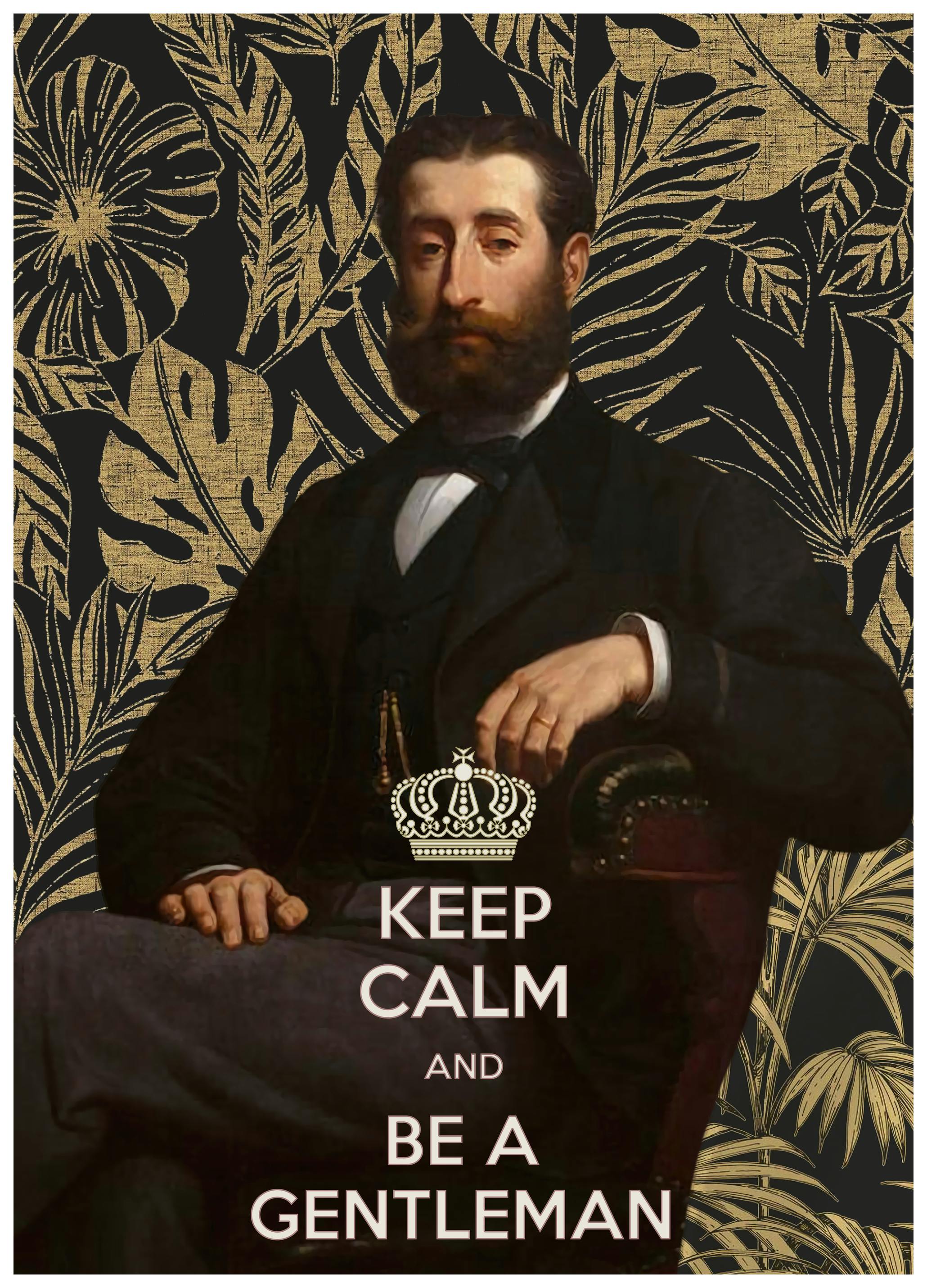 amini54 - Keep Calm and Be a Gentleman Affiche (21x30 cm) - Poster Store