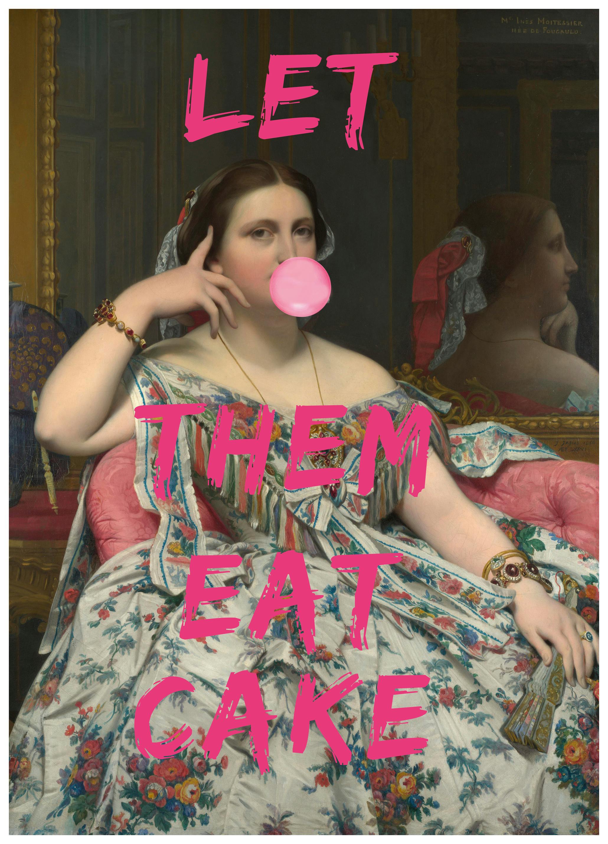 The Art Concept - Kunglig Bubblegum Porträtt Poster (13x18 cm) - Poster Store