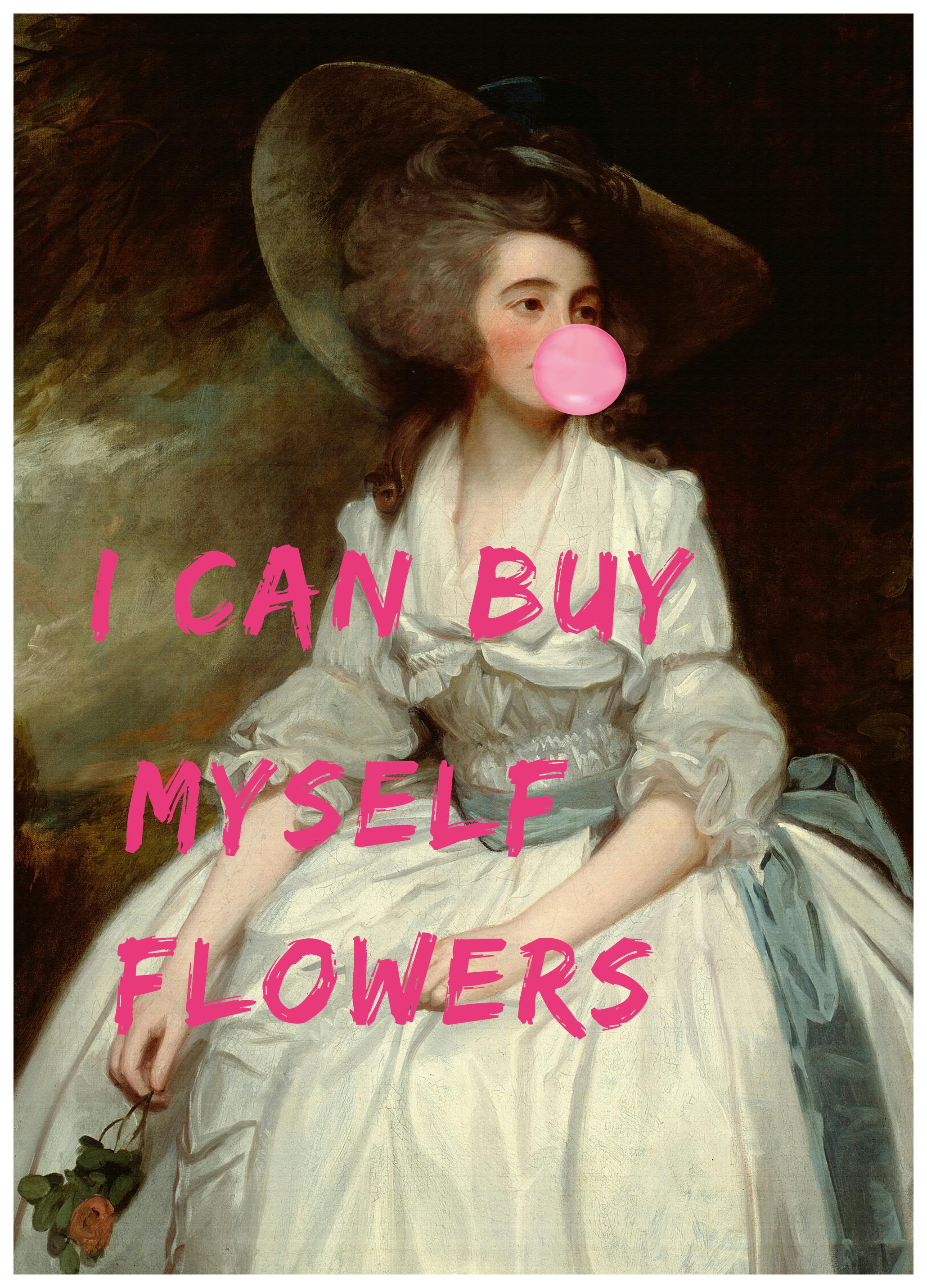 The Art Concept - Rosa Tyggegummi Portrett Plakat (70x100 cm) - Poster Store